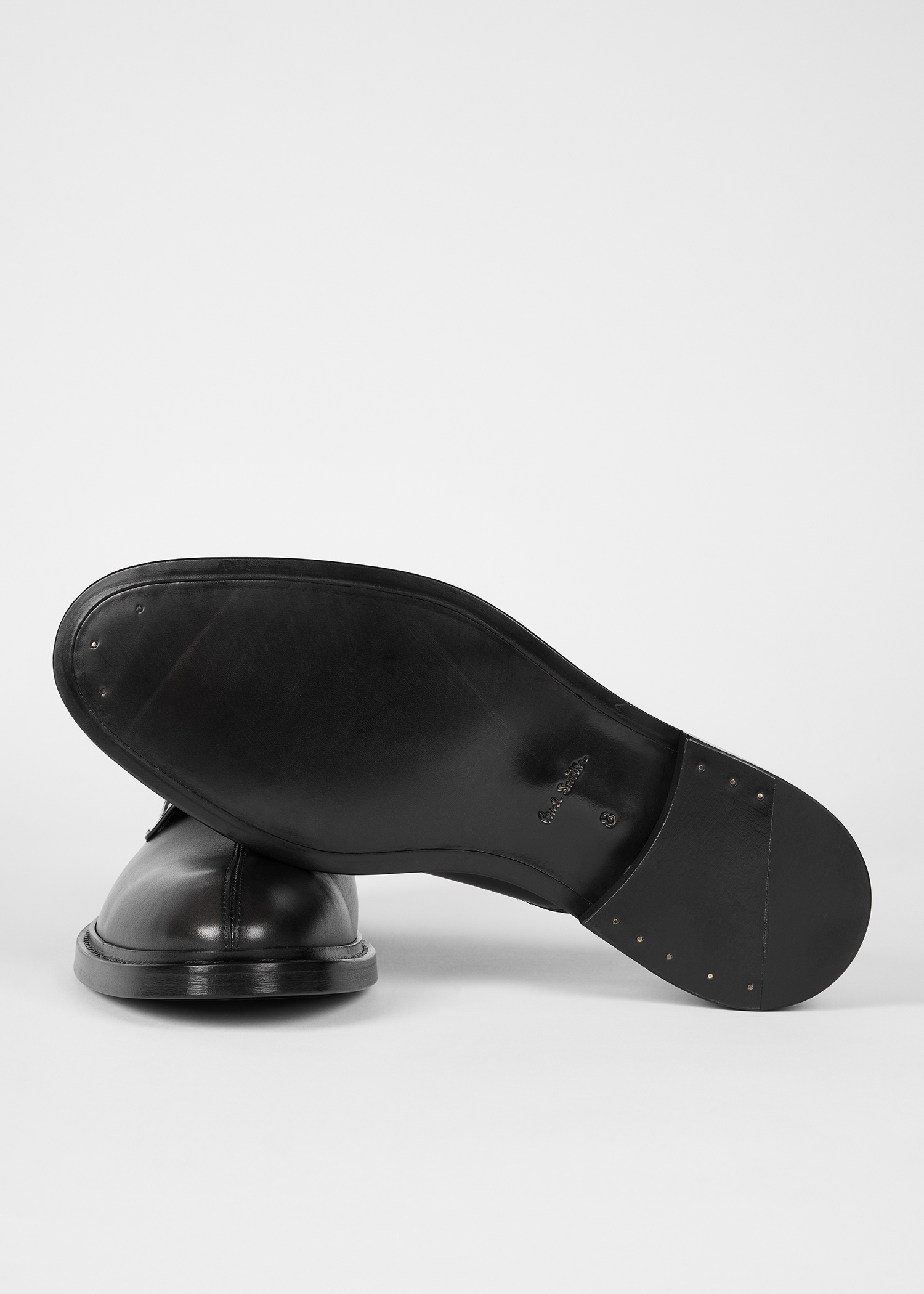 Black Leather 'Soloman' Shoes - 2