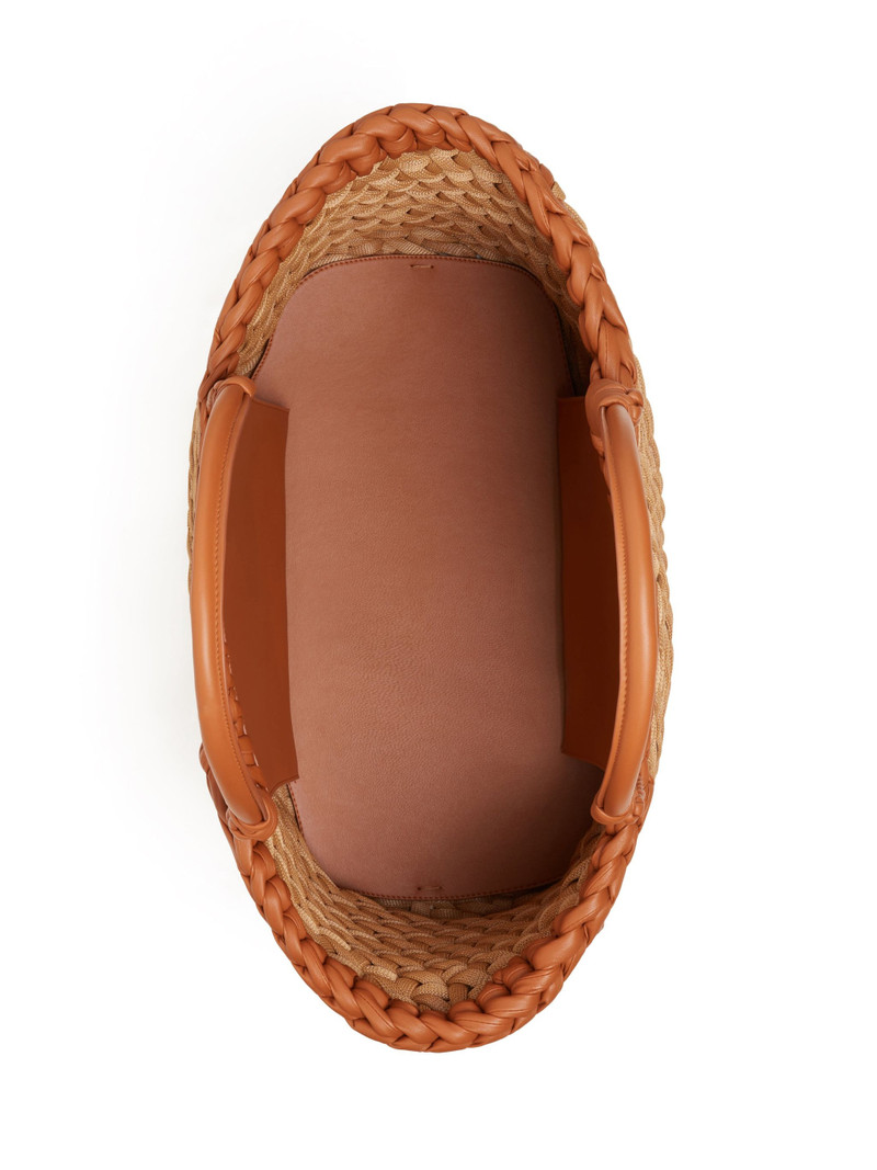 Icon Leather & Rafia Big Tote 6