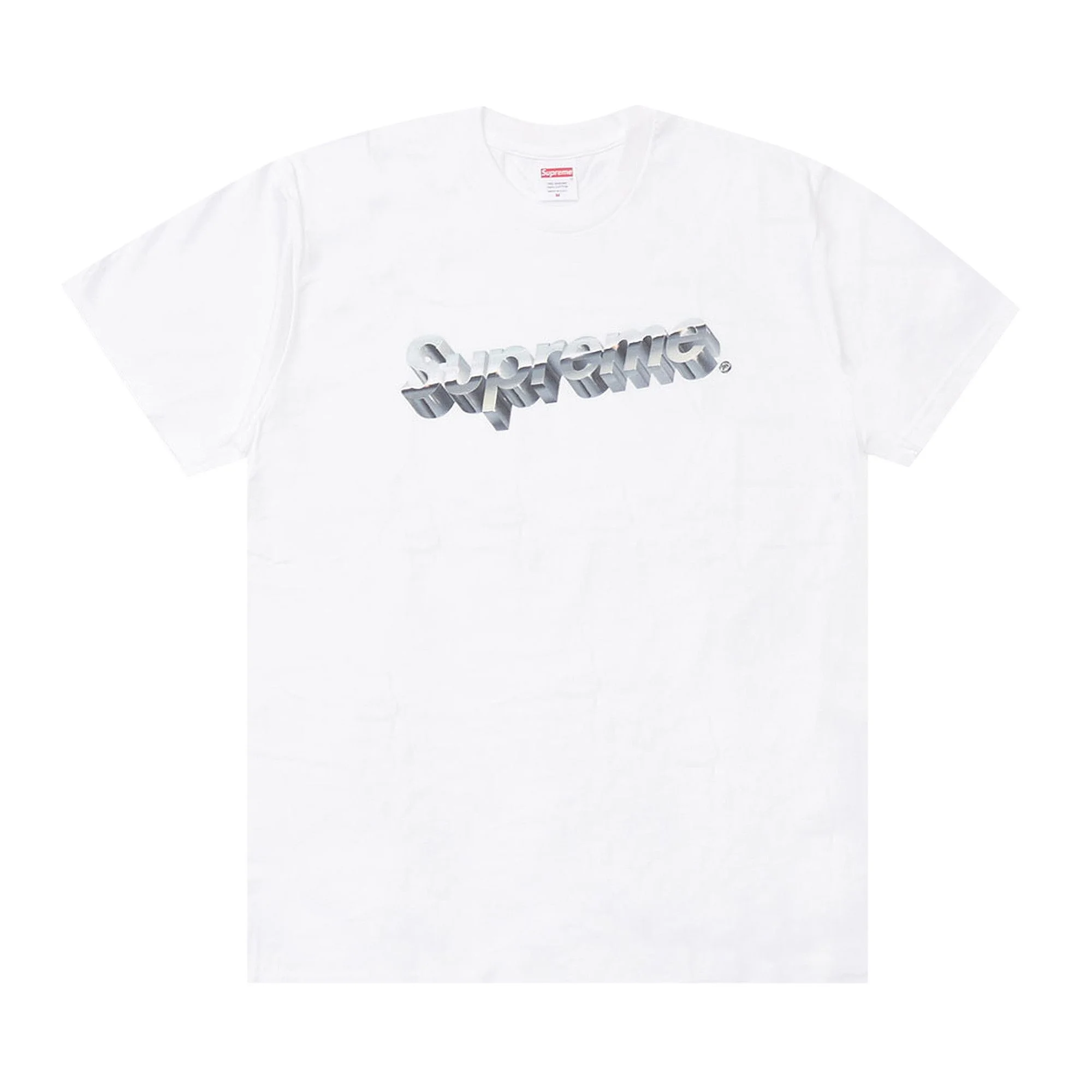 ほぼ未使用 Supreme Chrome Logo Tee ホワイト 20ss Supreme Supreme Chrome Logo Tee 'White' - SS20T53 WHITE | REVERSIBLE