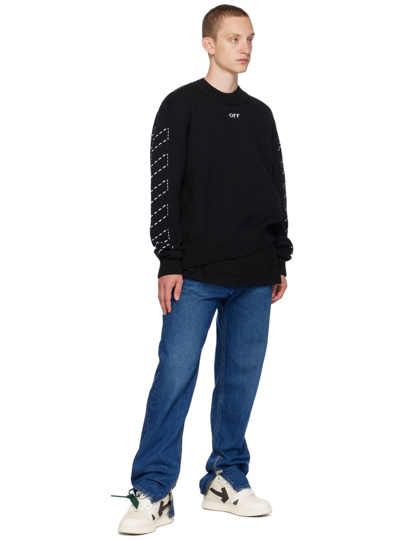 Off-White Black Stitch Arr Diags Sweater outlook