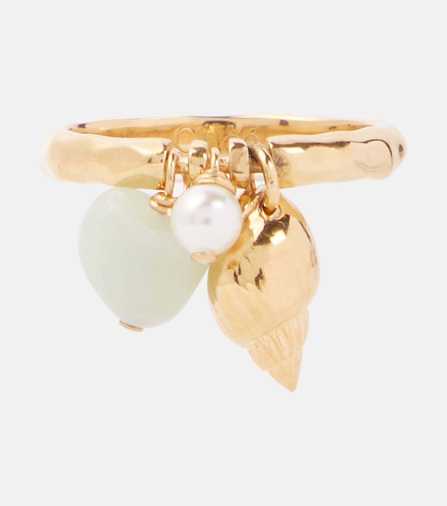 Shells faux pearl ring - 1