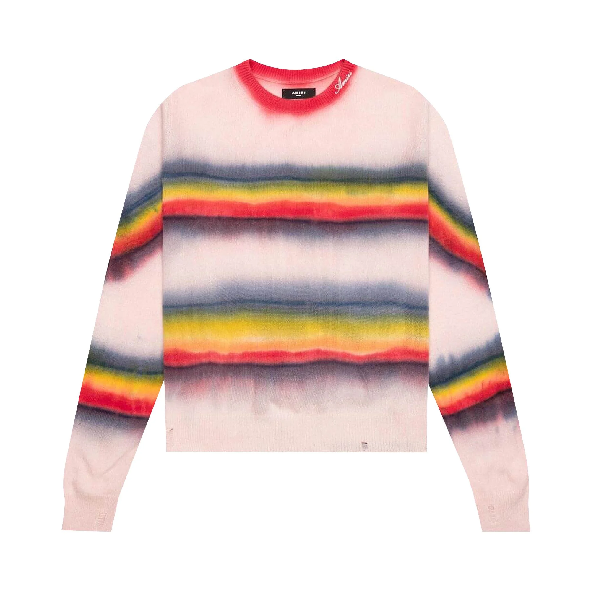 Amiri Rainbow Tie Dye Crew 'Multicolor' - 1