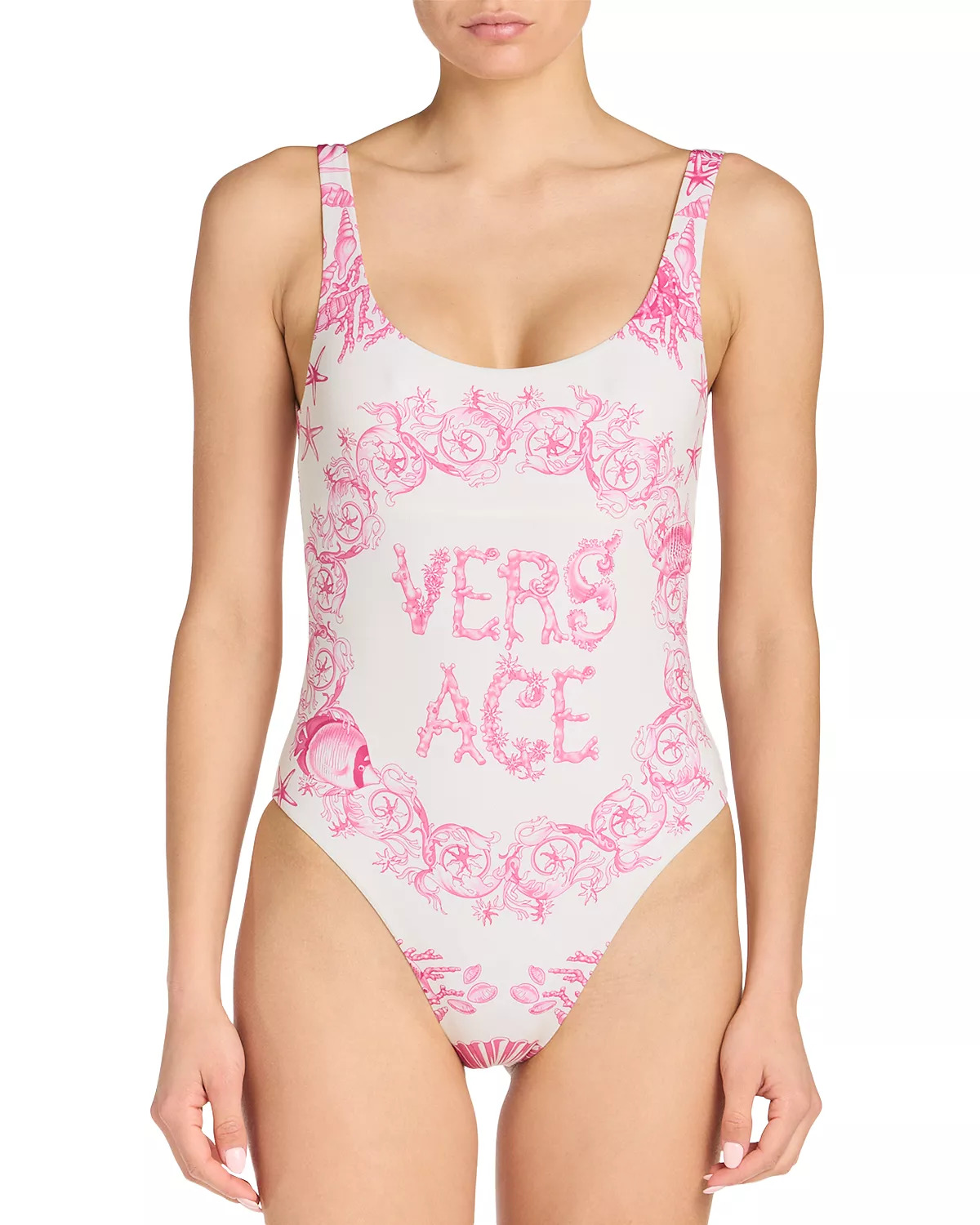 Barocco Logo Tank One Piece Swimsuit - 1