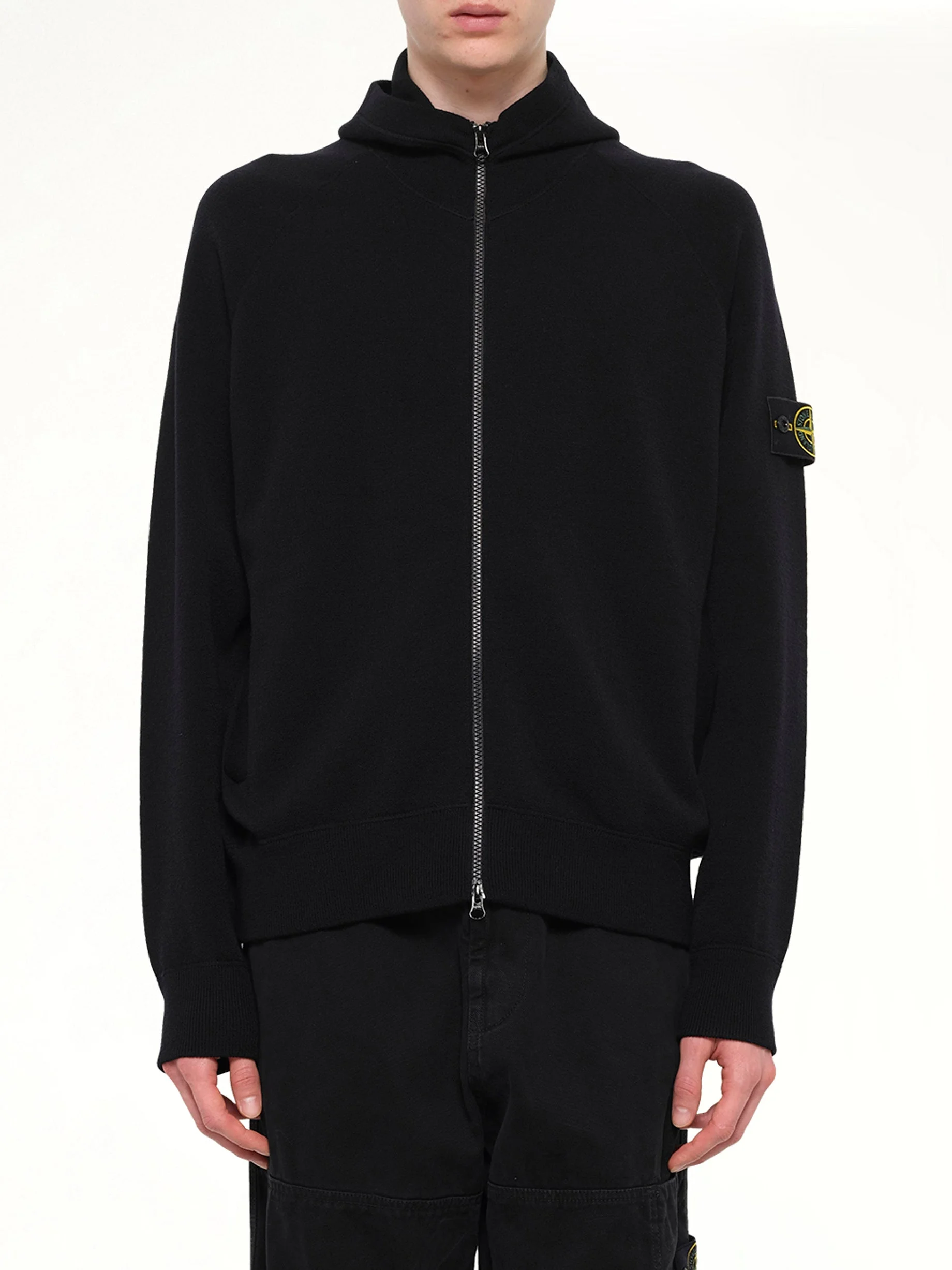 5100062 Wool Hoodie in Black - 1