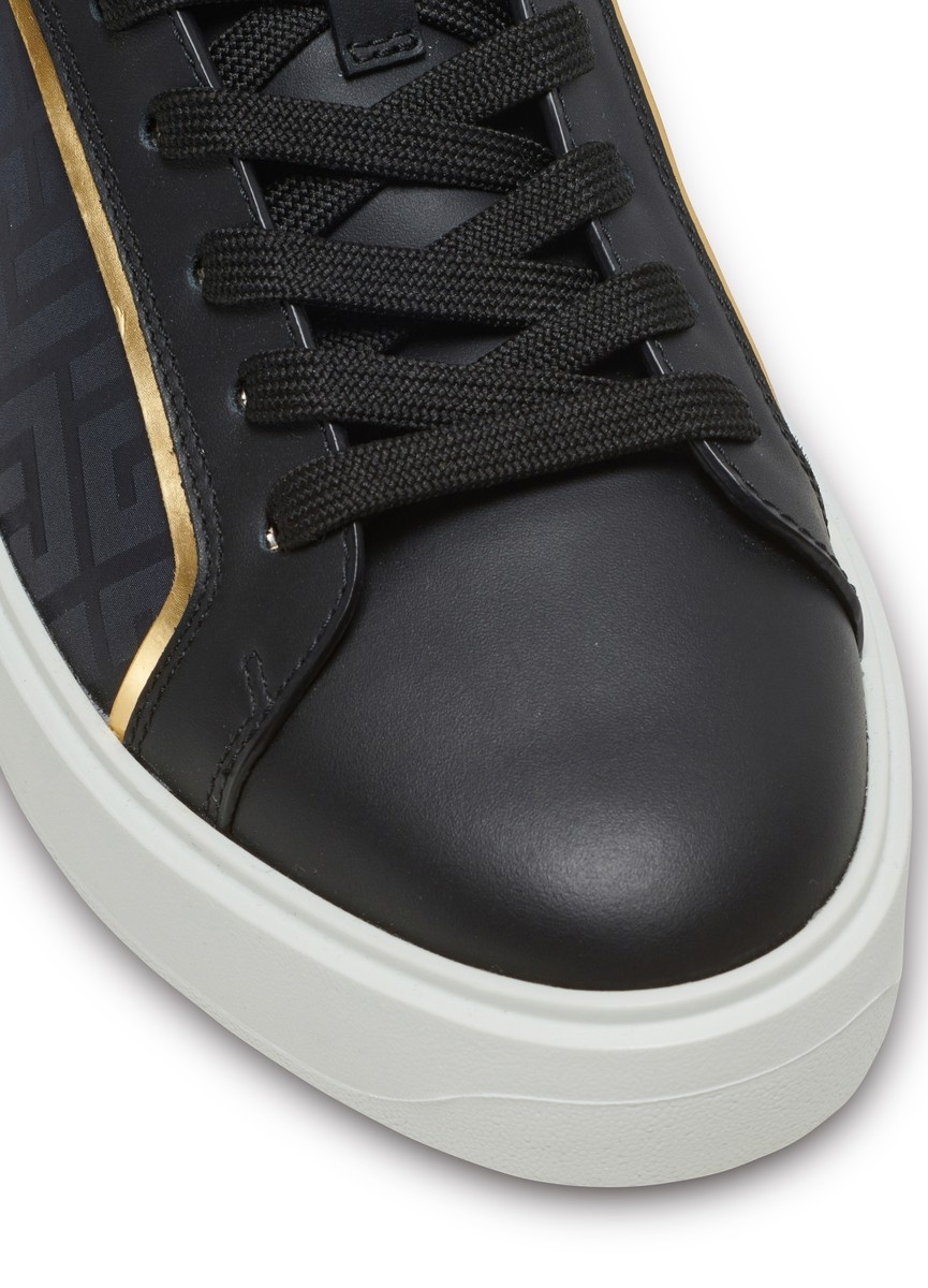 B-Court leather and nylon monogram sneakers - 10