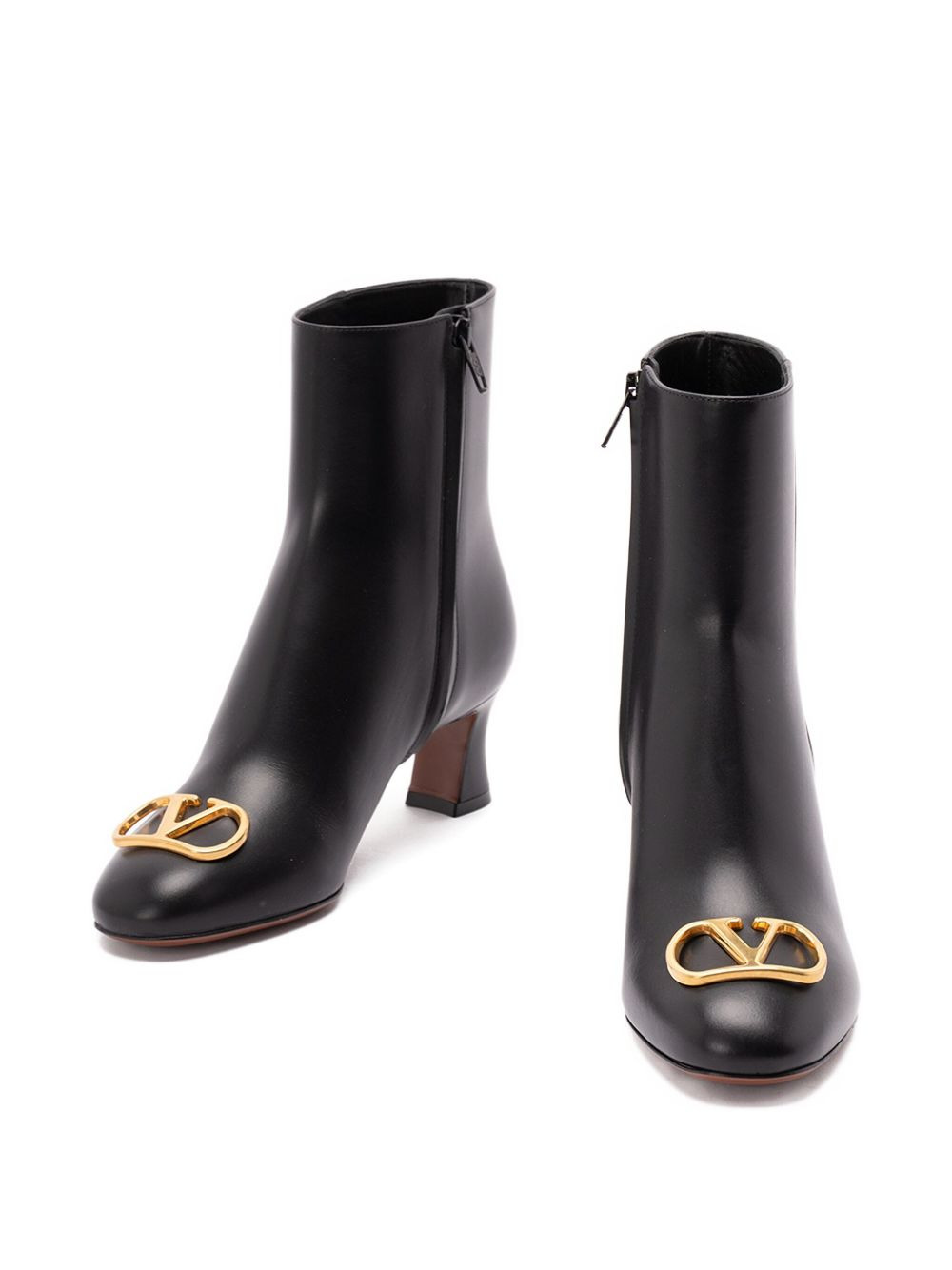 60mm logo-plaque leather boots - 2