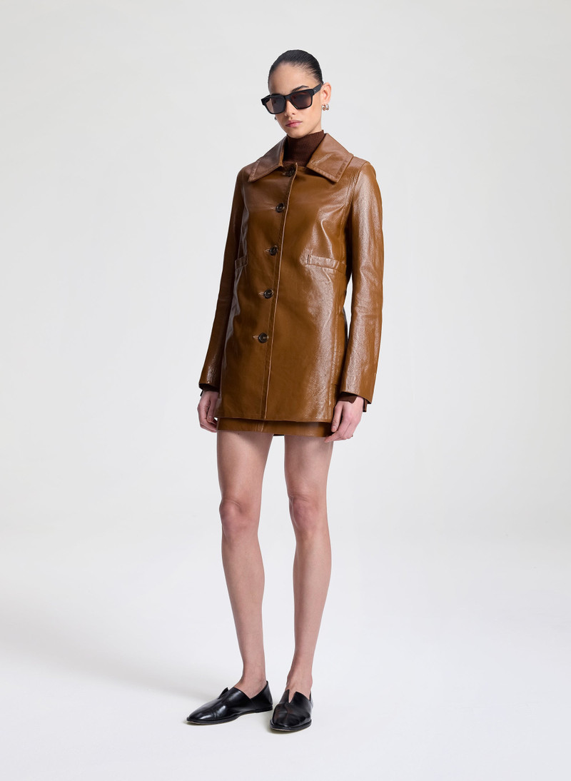 Ghia Glossy Leather Jacket 5