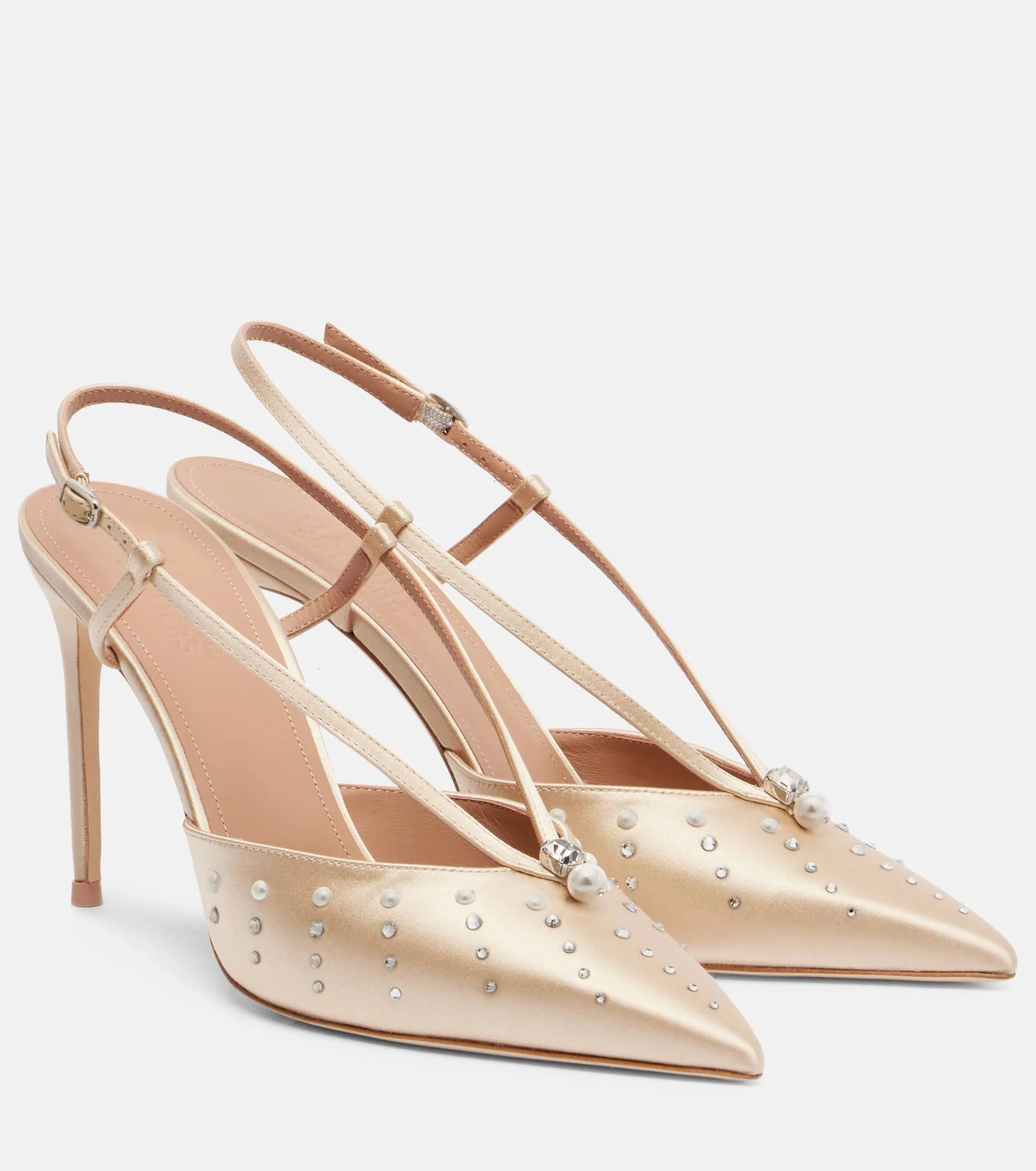 Moore 90 satin slingback pumps - 1