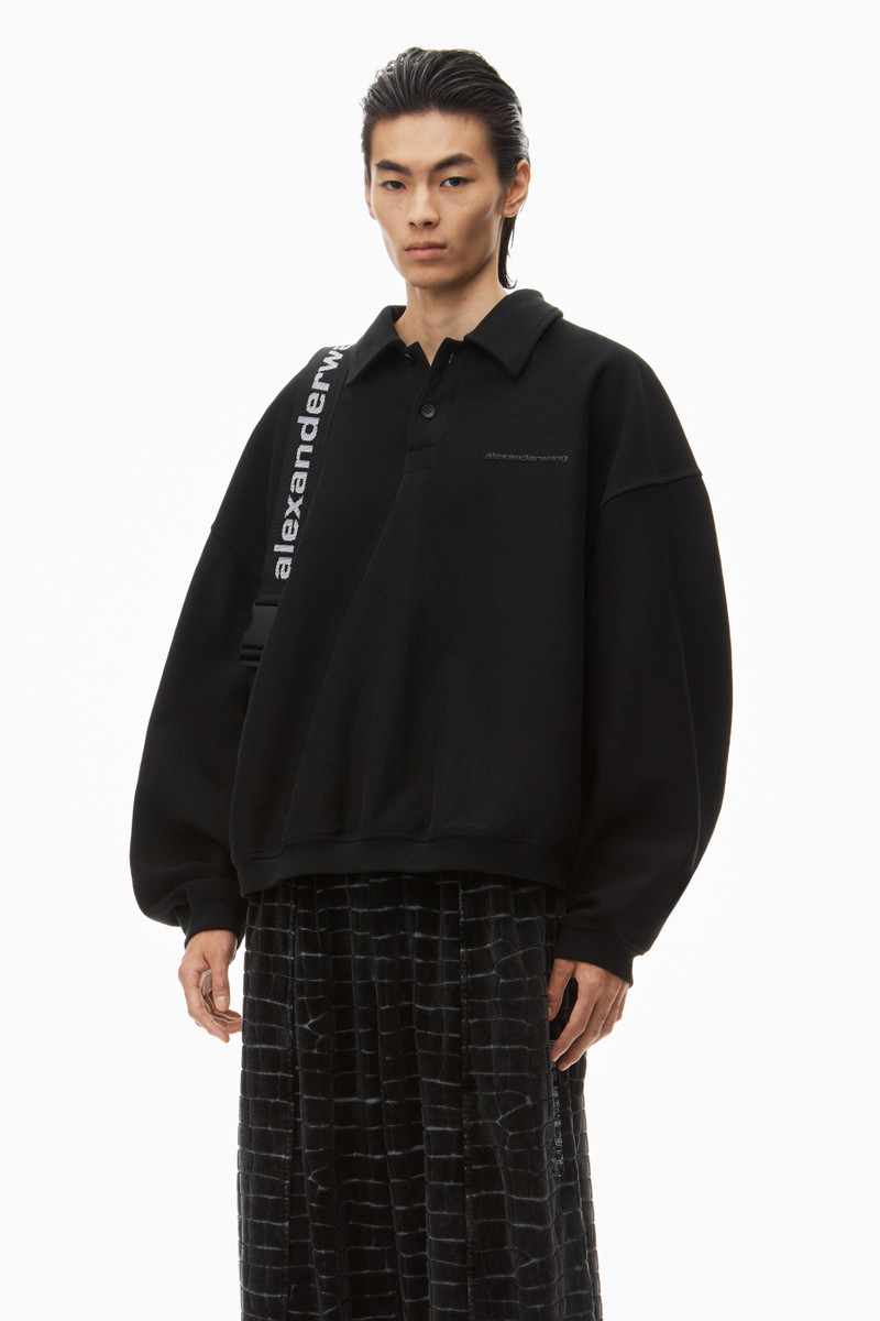 crocodile jacquard velour track pants 6