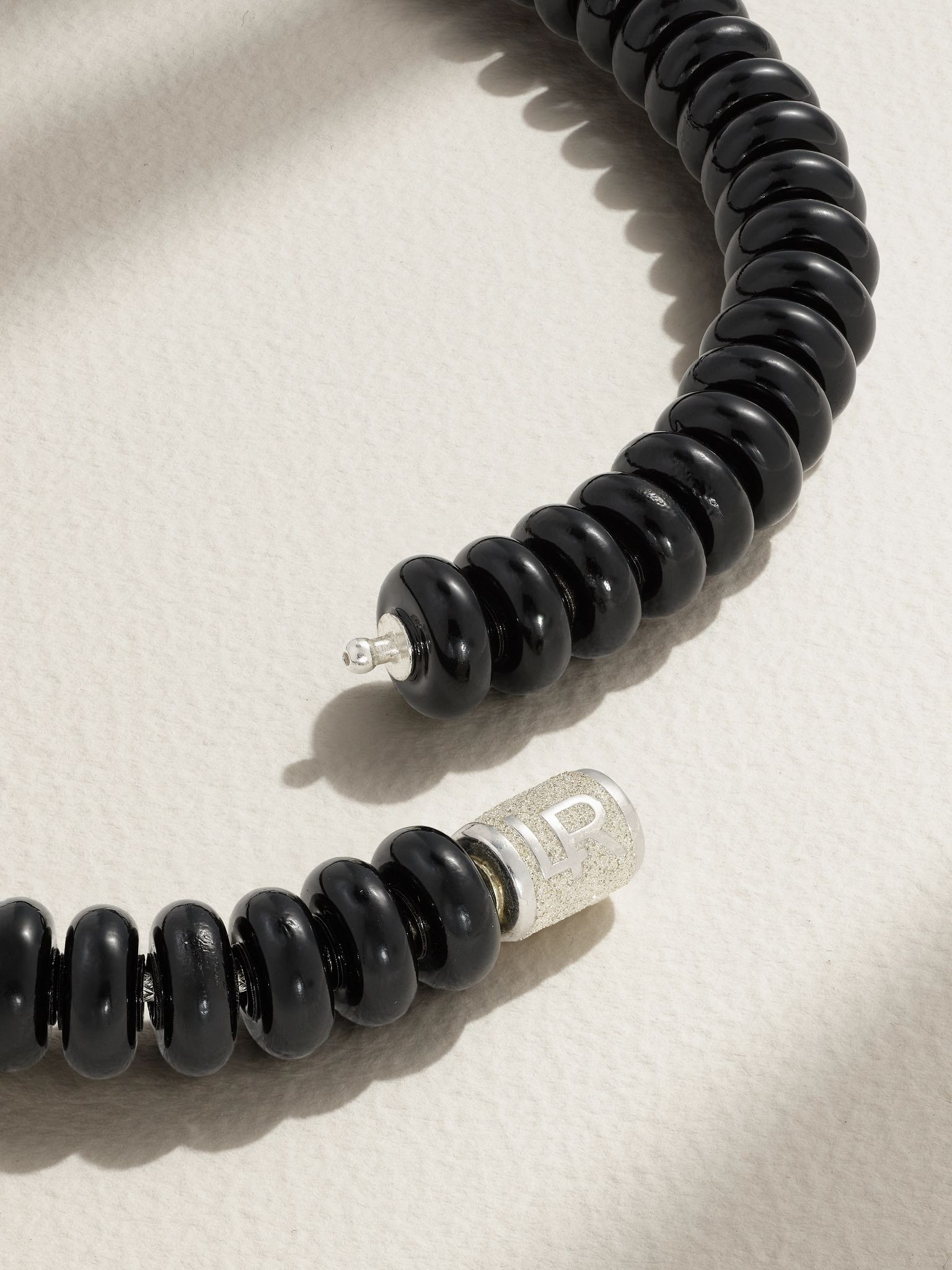 Magic sterling silver, enamel and bead necklace Black - 3