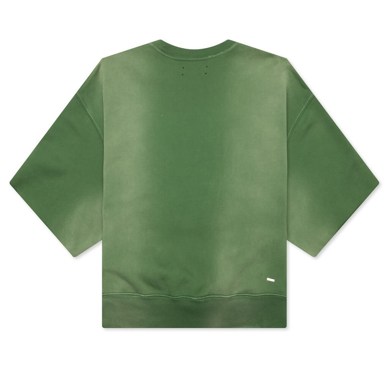 AMIRI TRACK CUT OFF CREWNECK - GREEN outlook