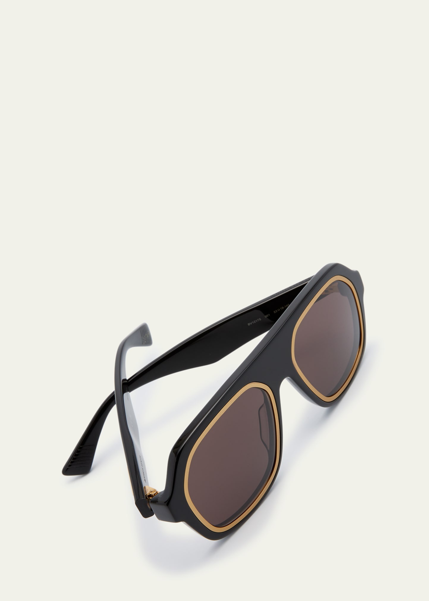 Two-Tone Acetate Aviator Sunglasses - 5