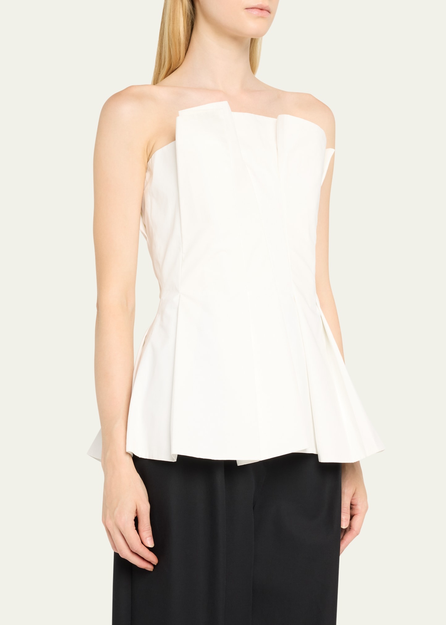 Tulip Cotton Poplin Bustier Top - 4