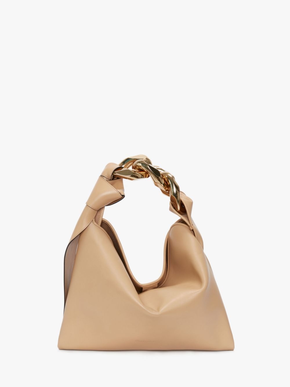 SMALL CHAIN HOBO - LEATHER SHOULDER BAG - 1