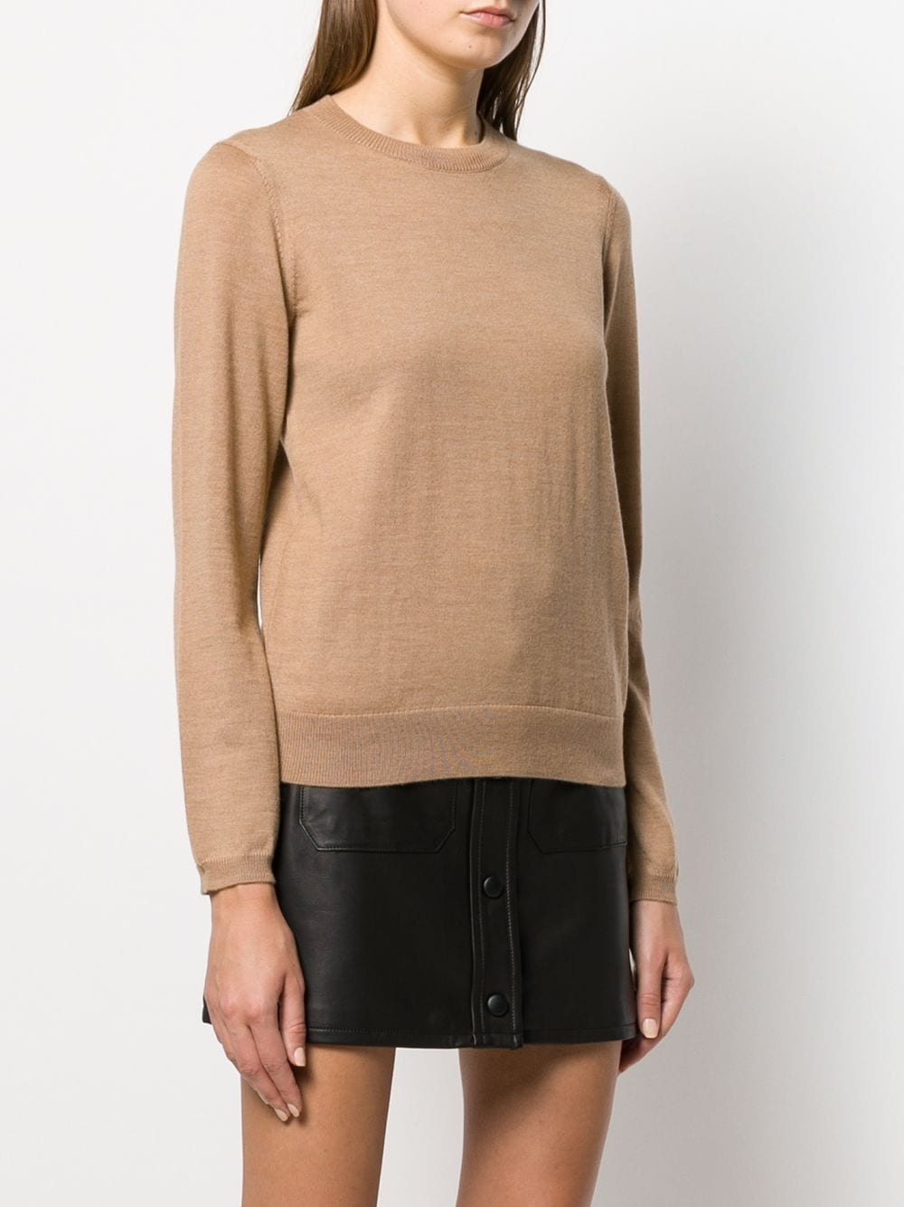 ribbed crew neck jumper - 3