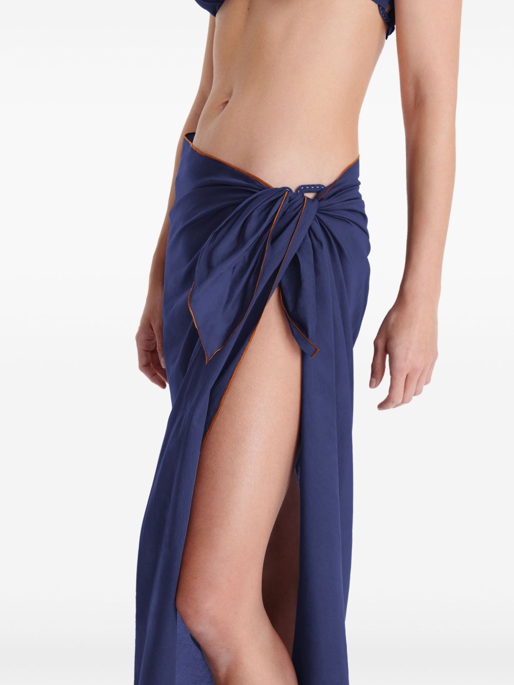 Cabine logo-embroidered sarong - 5