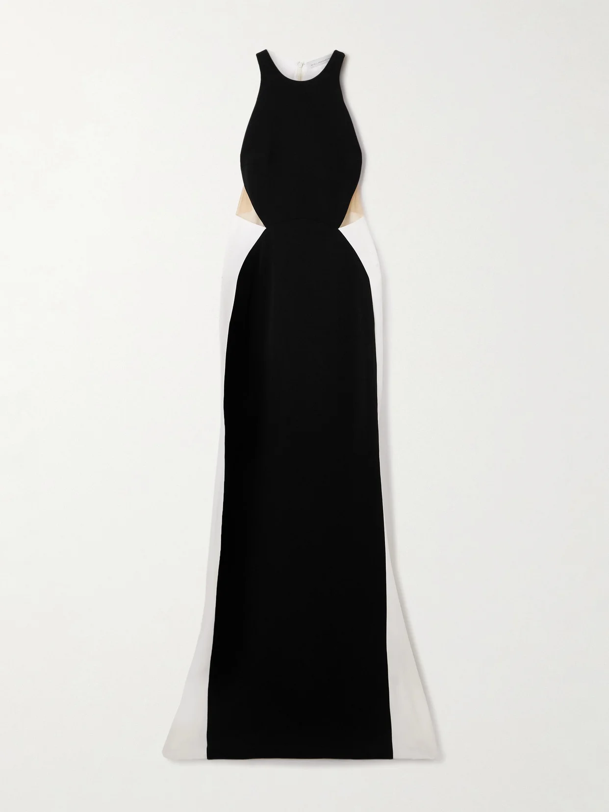 Miracle Organza-trimmed Two-tone Crepe Gown - 1