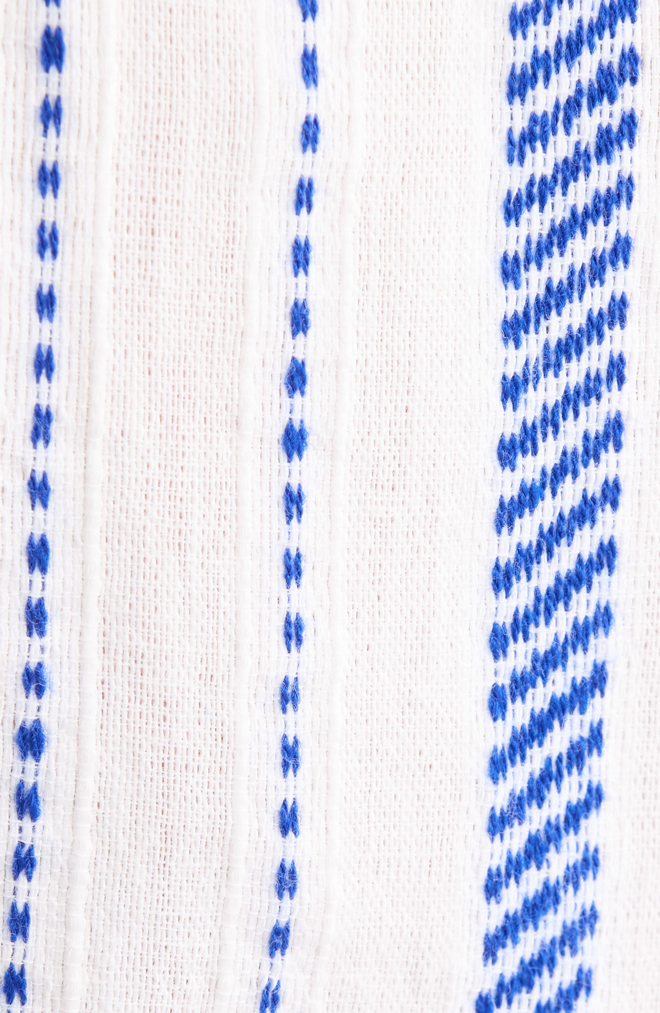 lemlem Leila Embroidered Cotton Blend Cover-Up Sundress in Tiki Azure at Nordstrom - 5