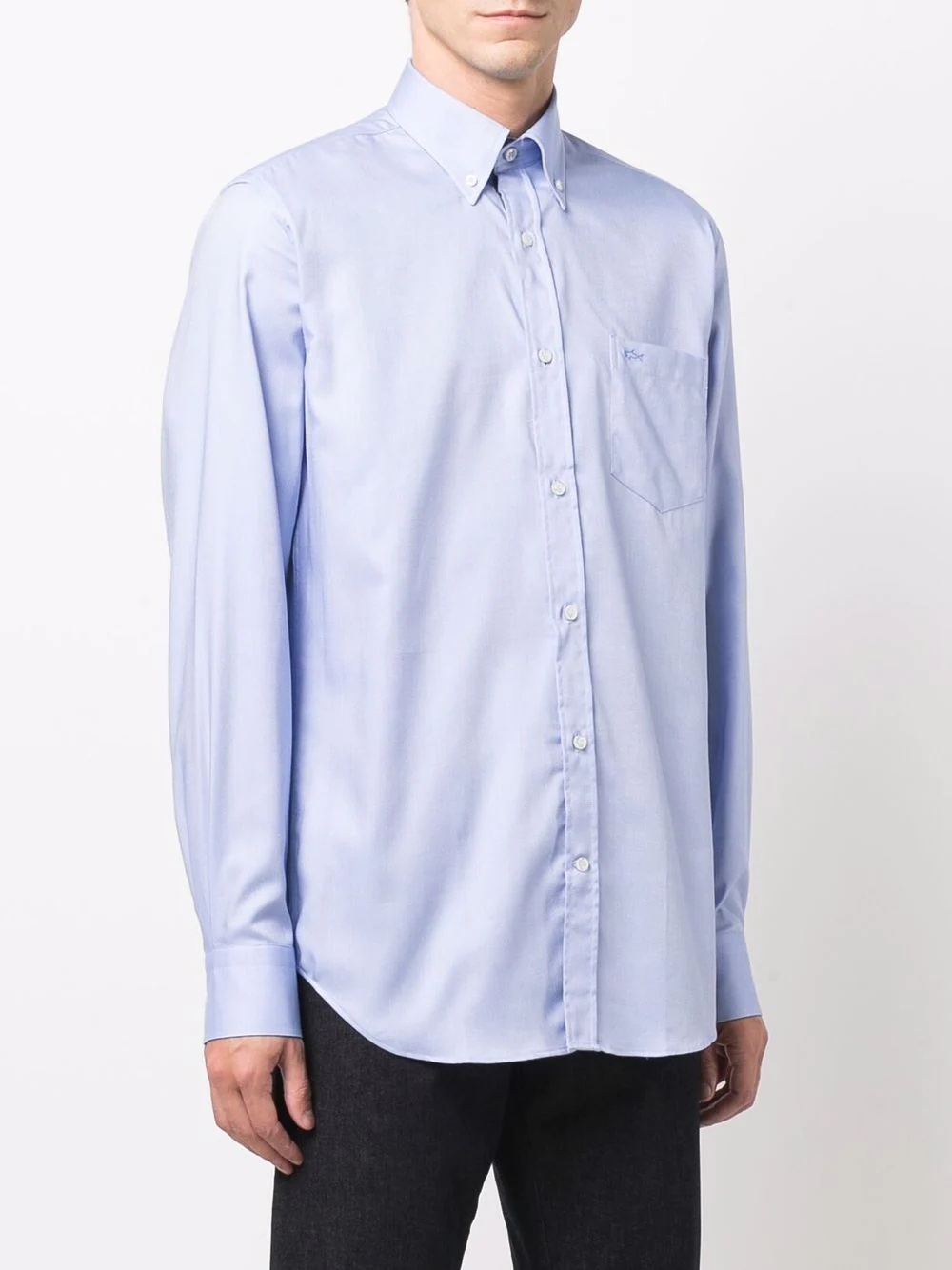 classic blue cotton shirt - 3