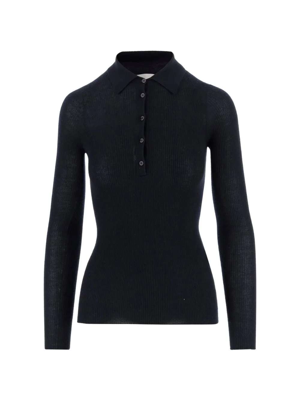 knitted polo top - 1