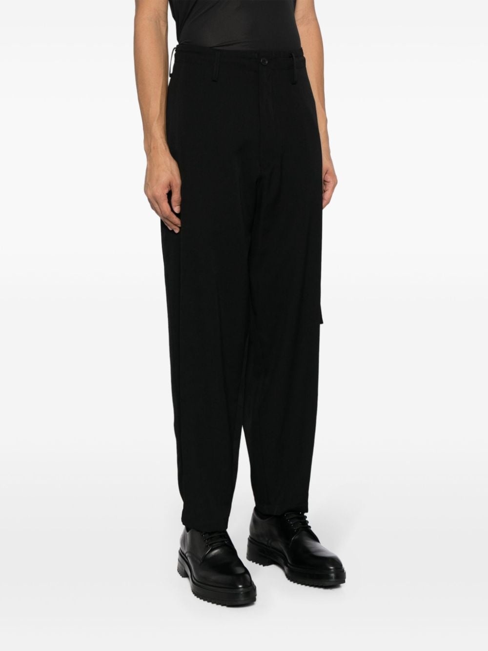 tapered-leg wool trousers - 3