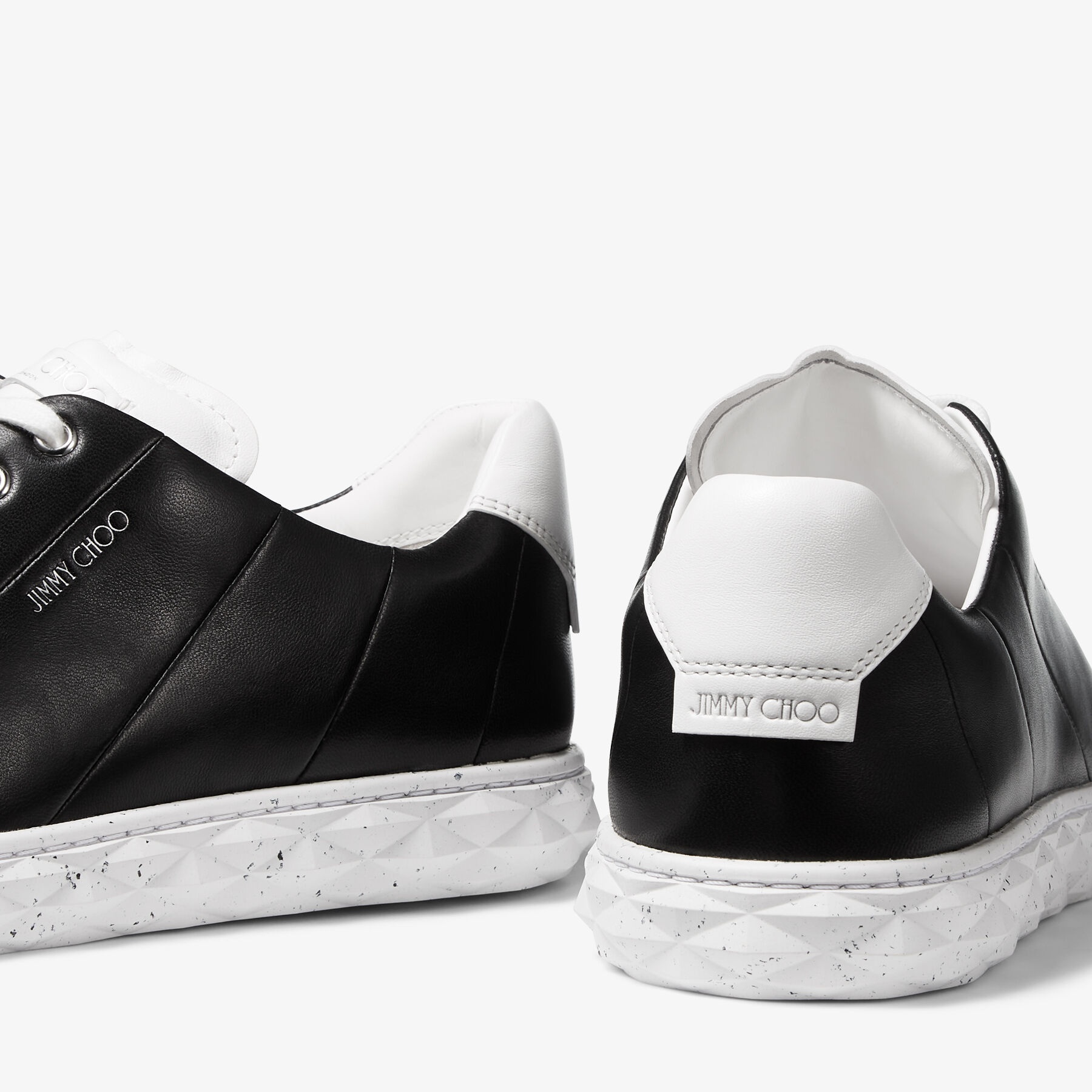 Diamond Light/M
Black Nappa Leather Low-Top Trainers - 3