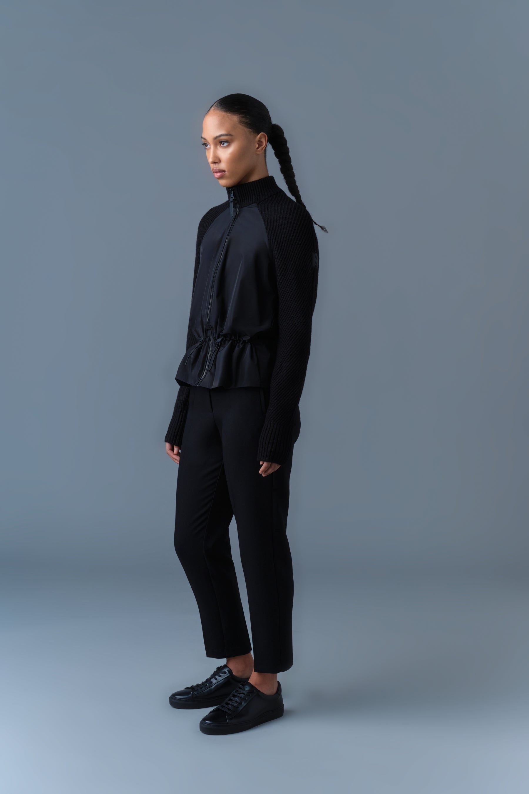 JORANE Mixed Media Zip Jacket - 3