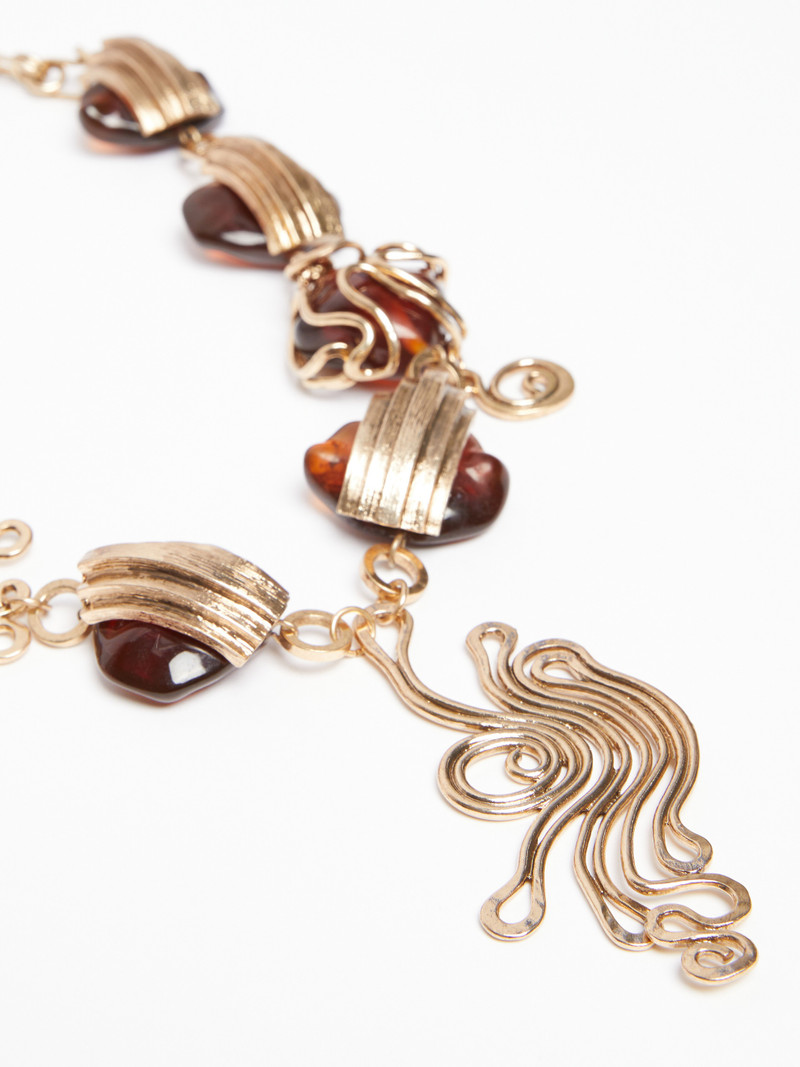 WEEKEND Max Mara YAQUI Resin and metallic necklace outlook