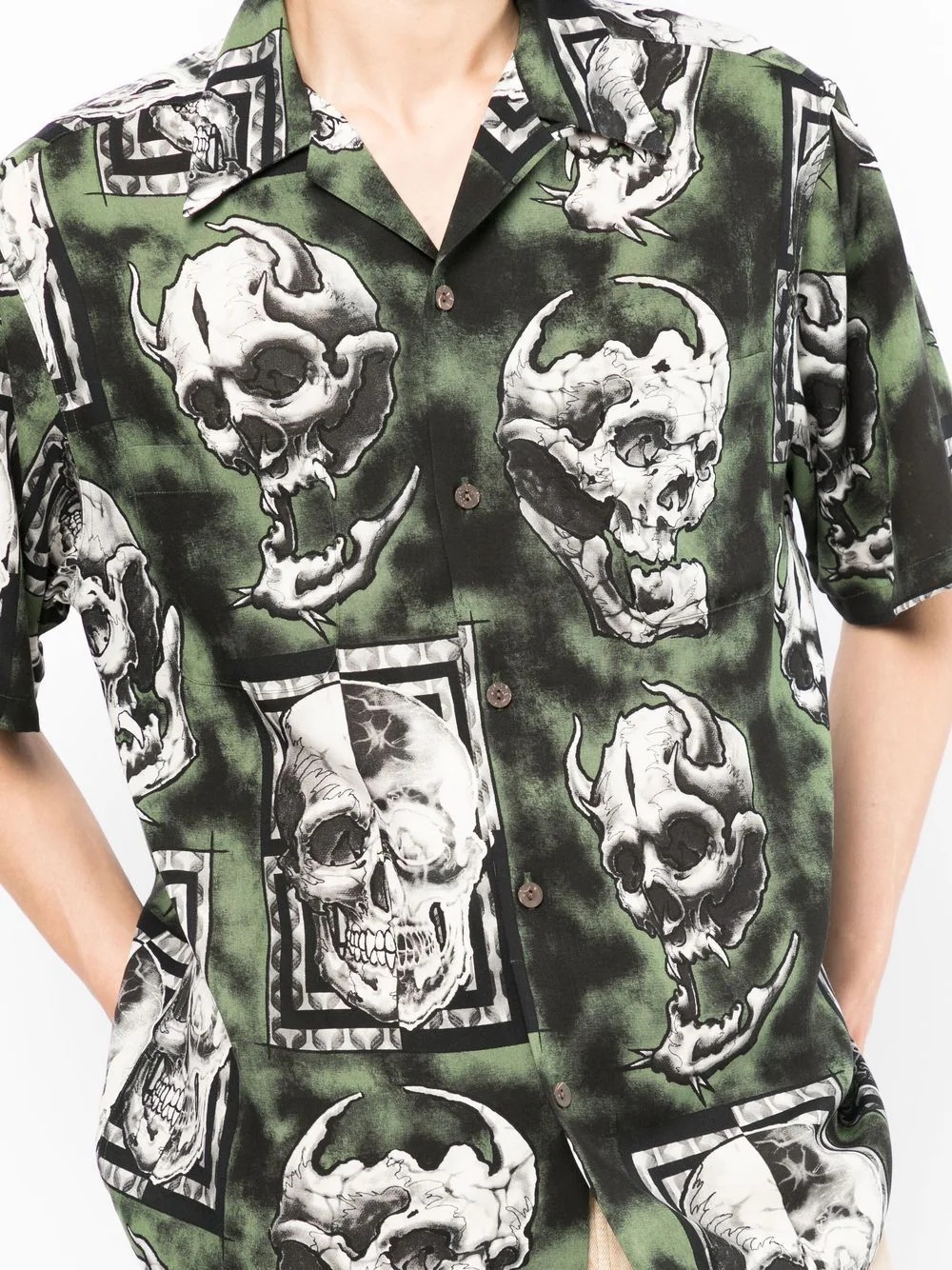 x 56 Tattoo Studio skull-print shirt - 5