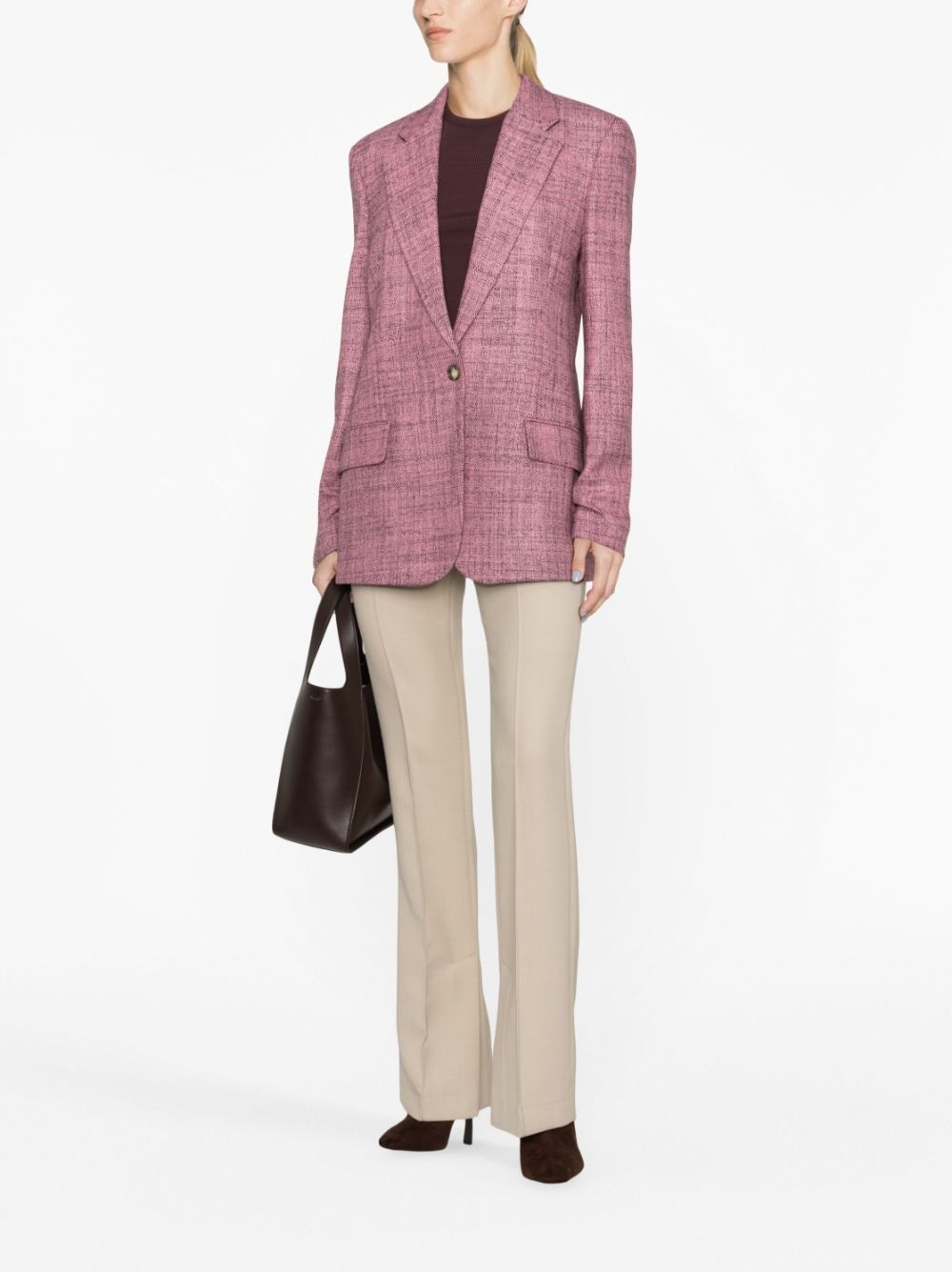 single-breasted wool blazer - 2
