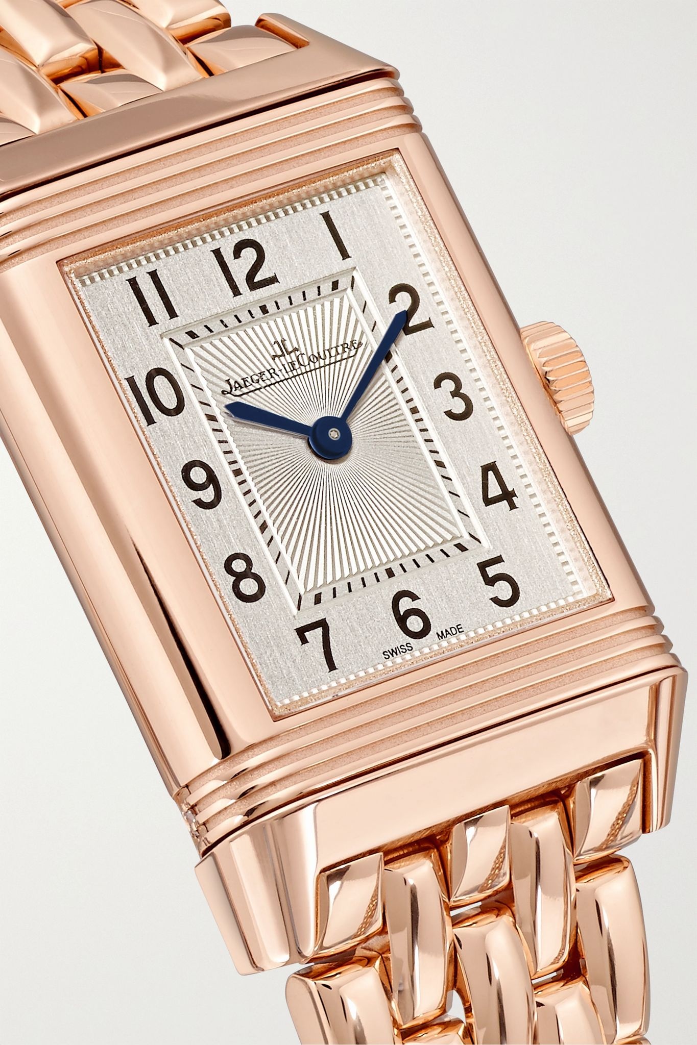 Reverso Classic Duetto small hand-wound 21mm rose gold and diamond watch - 5