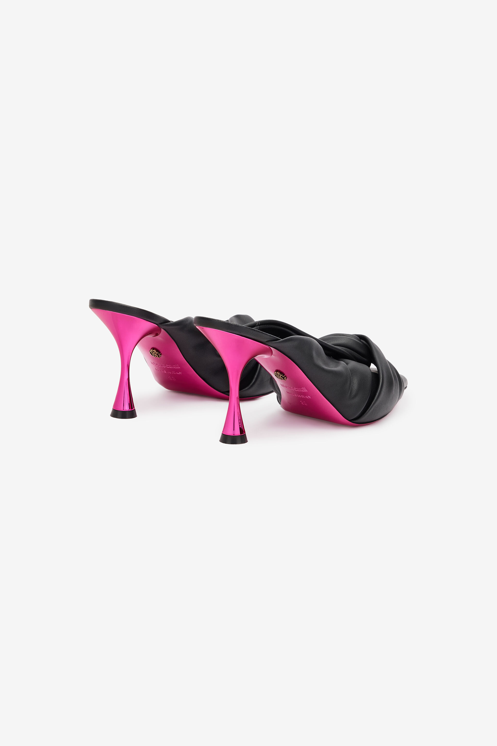 Leather Mules With Knotted Detail - 3