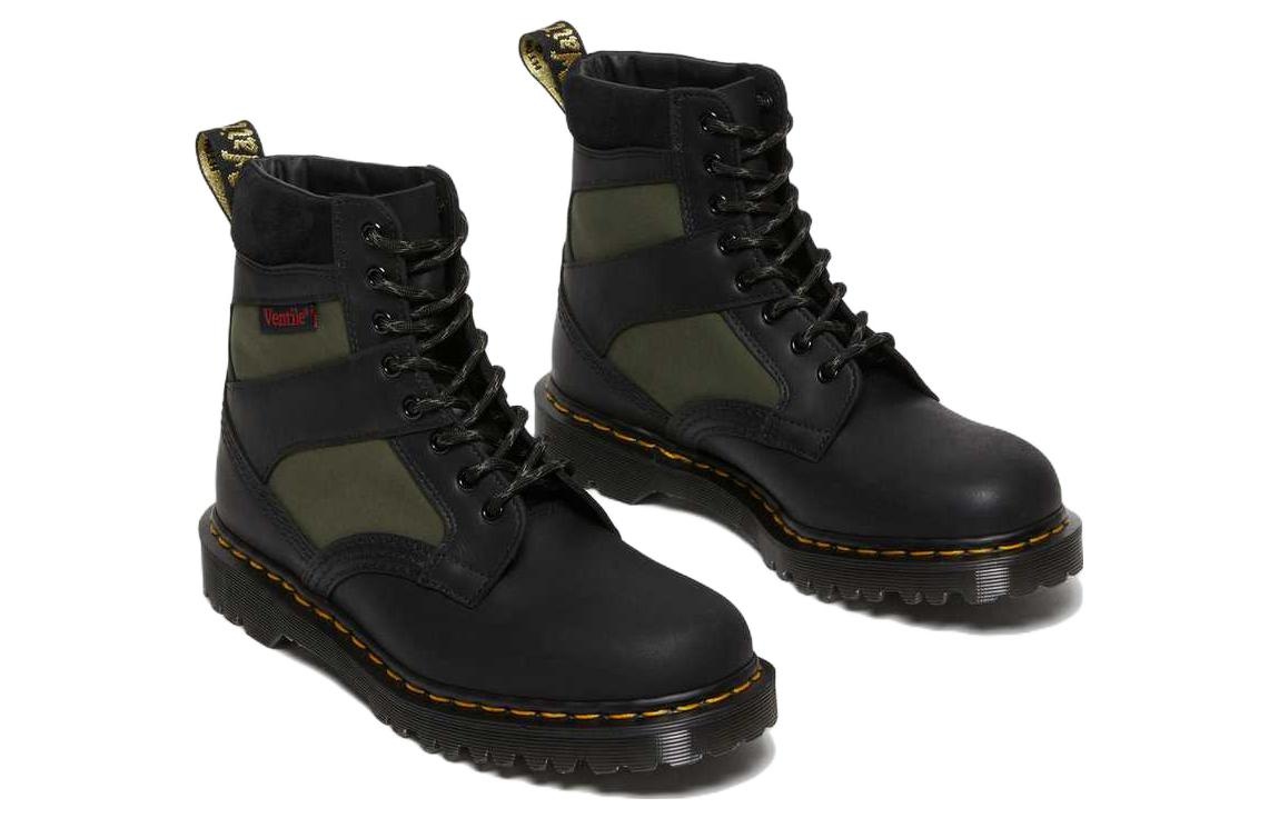 Dr. Martens 1460 Made in England Padded Panel Lace Up Boots 'Black Olive' 27754002 - 3