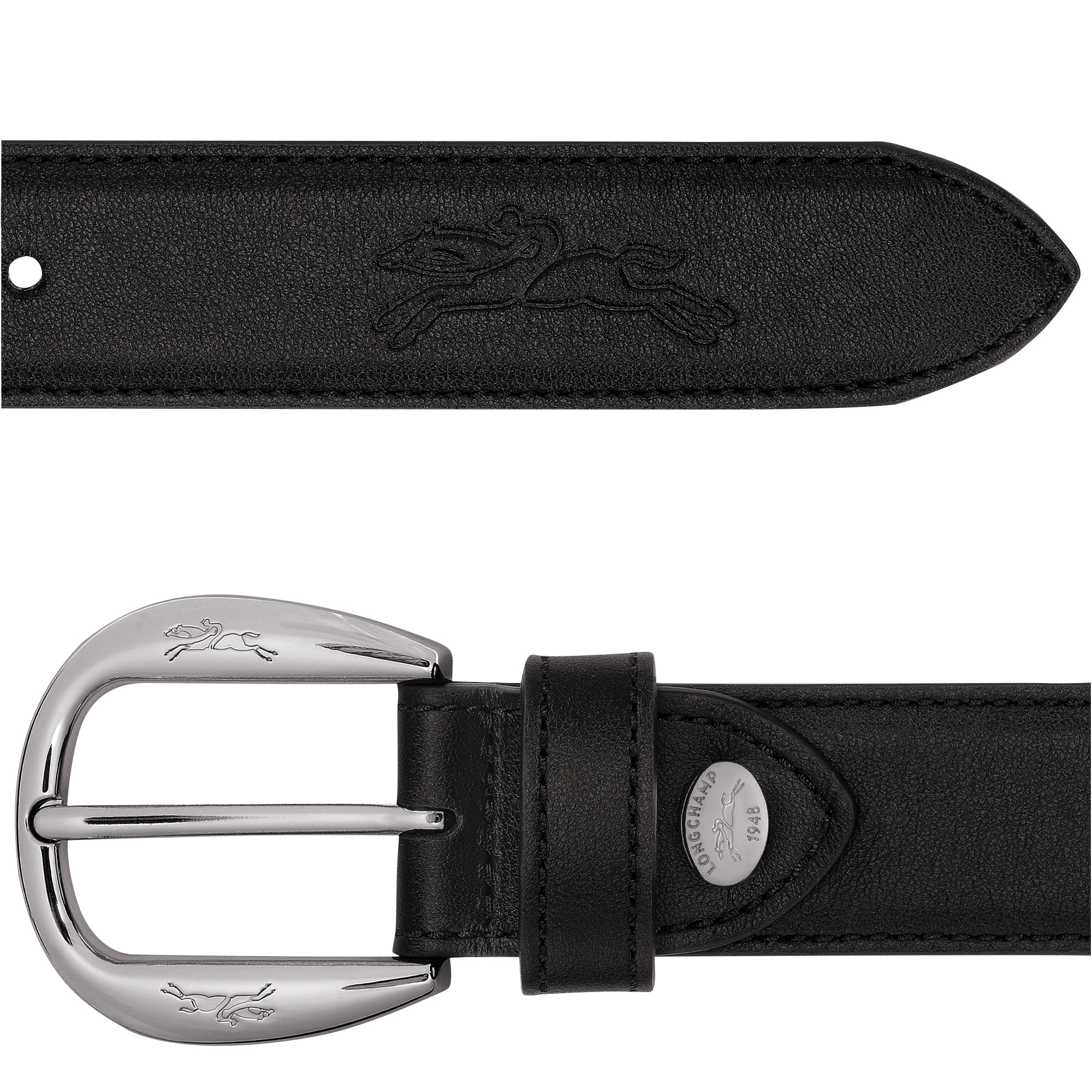 Le Pliage Xtra Ladies' belt Black - Leather - 3