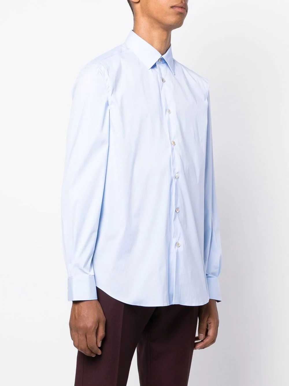 pointed-collar cotton shirt - 3