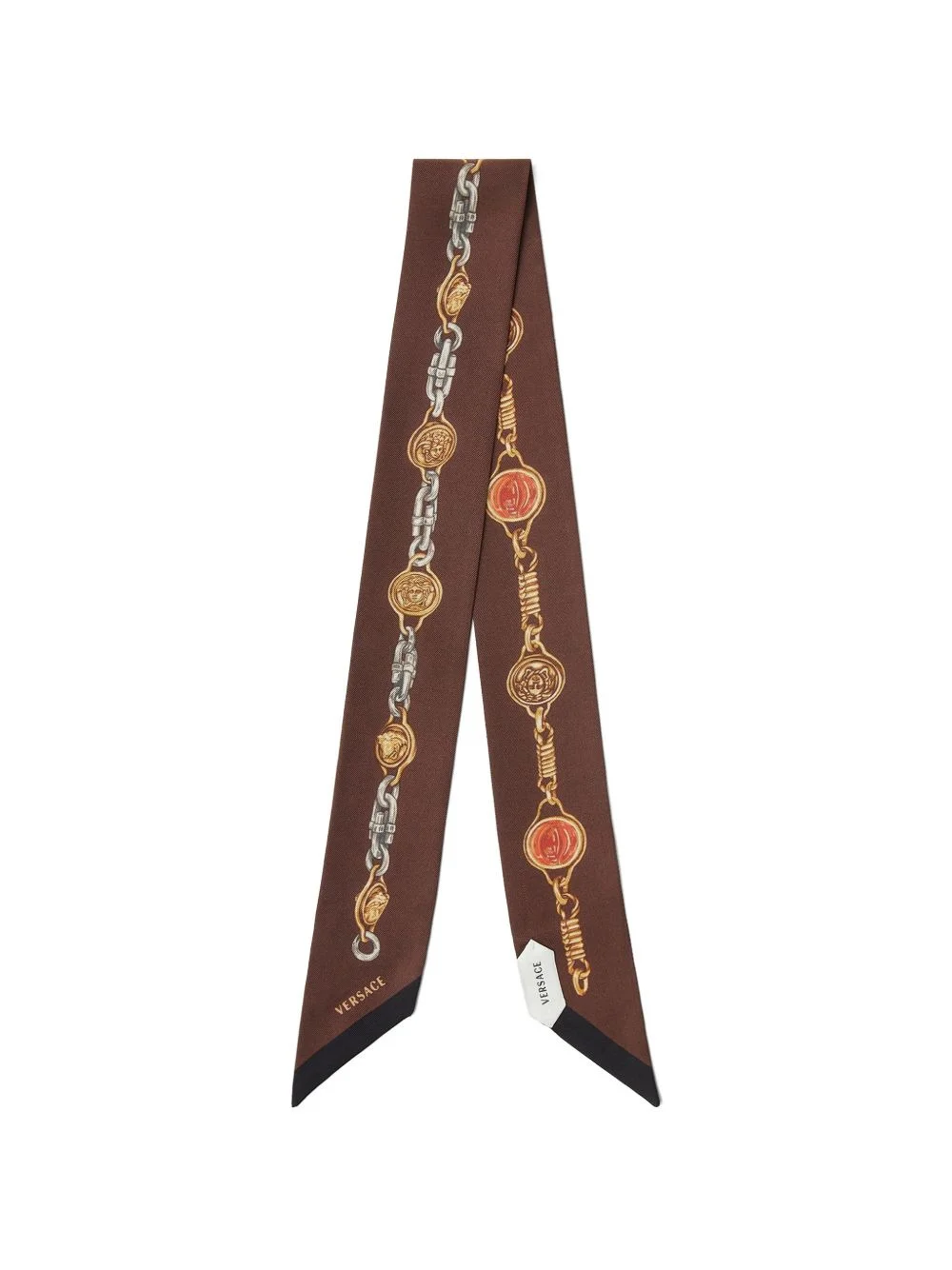 printed silk twill ribbon - 1