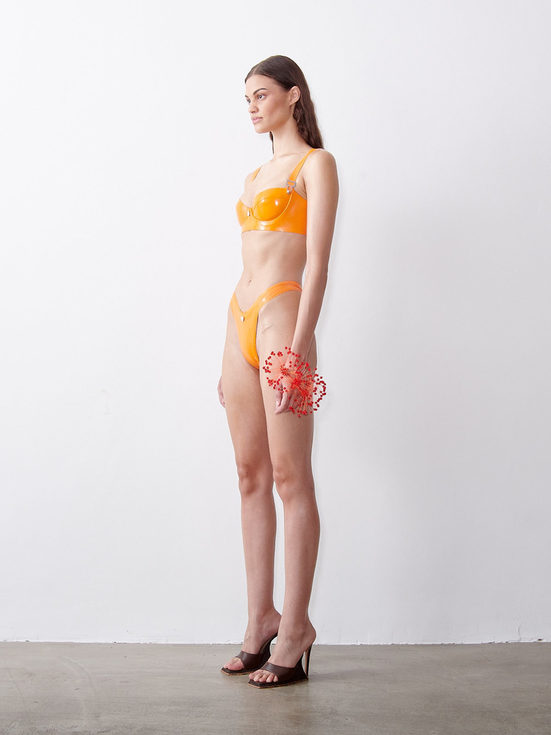 LATEX CHARISMA BRA TANGERINE 3
