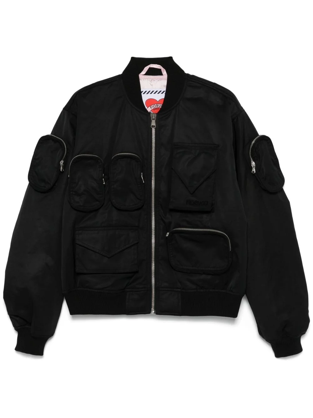 multiple-pockets bomber jacket - 1
