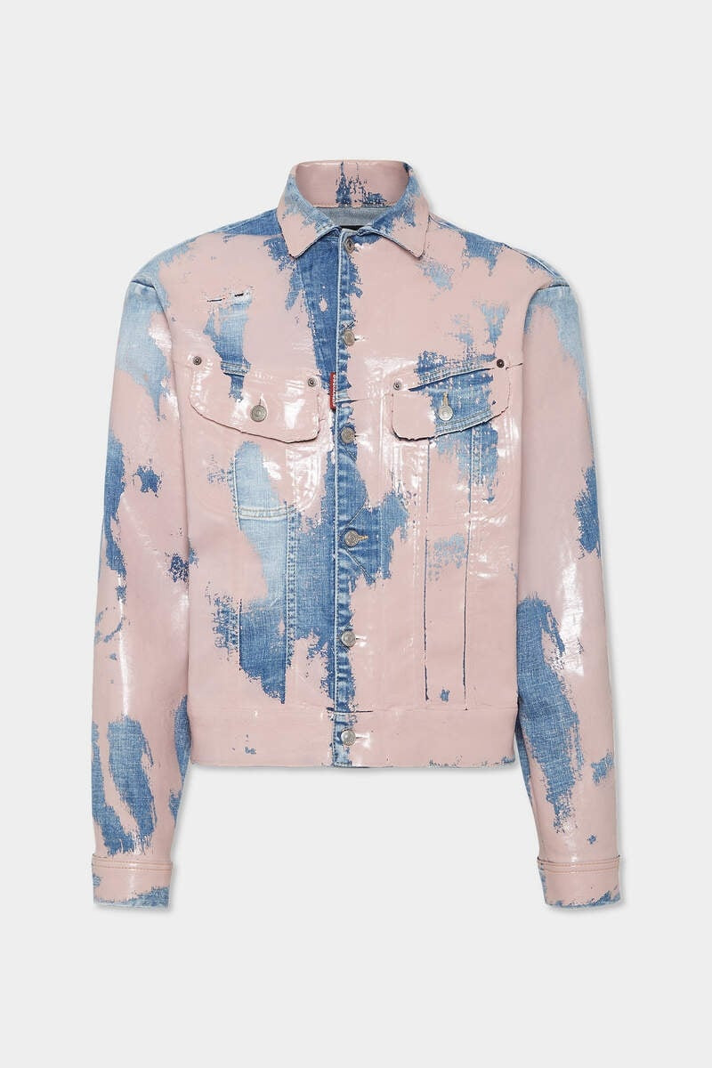 PINK LATEX WASH LEE JEAN JACKET 1