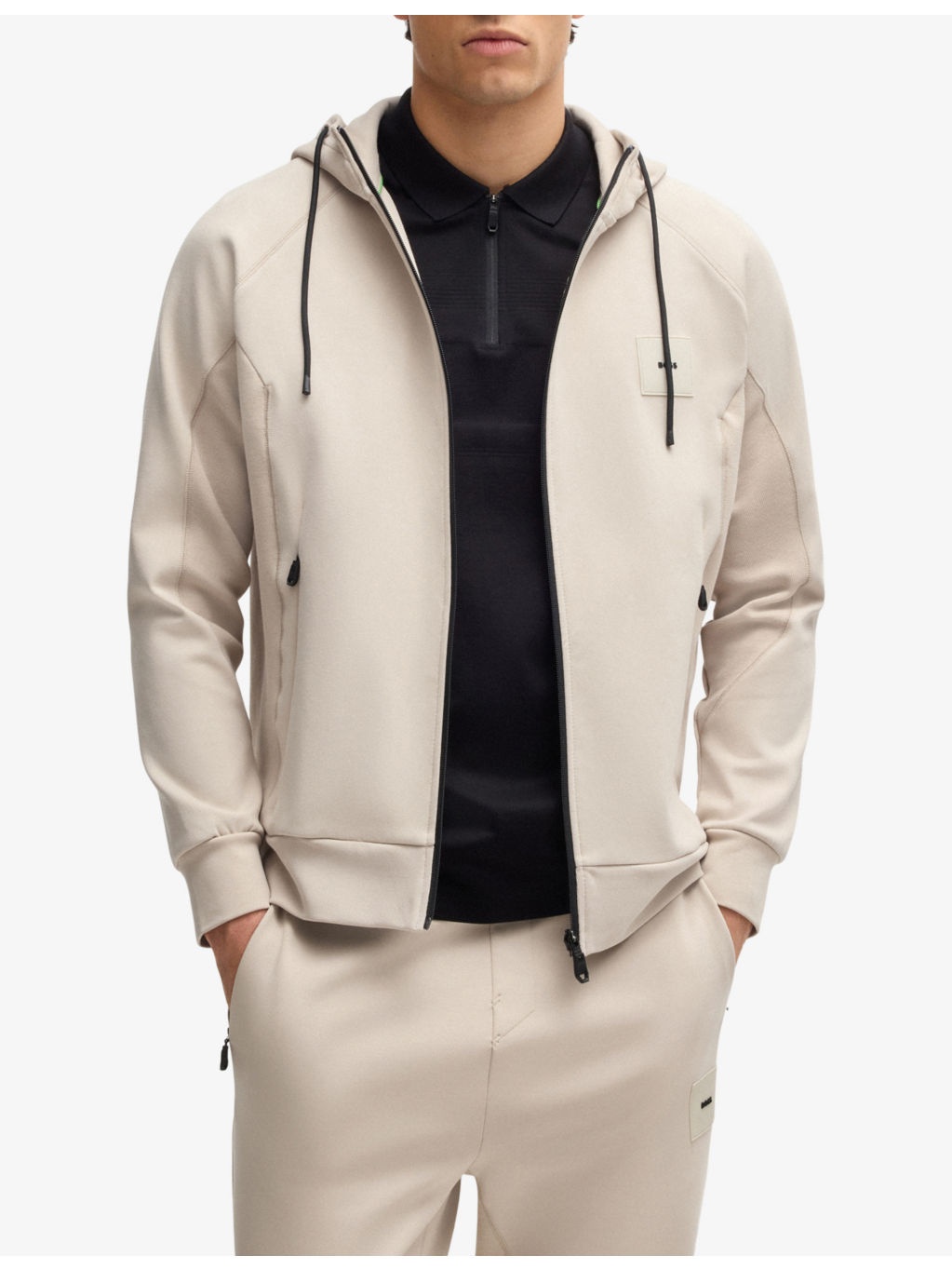 Logo-Patch Zip-Up Cotton-Blend Hoody - 3
