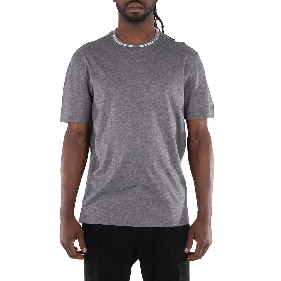 Emporio Armani Logo Collar ASV Lyocell-Blend T-Shirt - 3