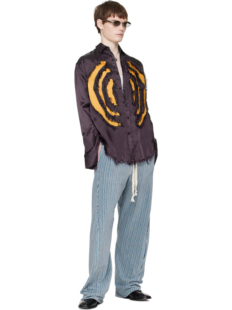 EDWARD CUMING Blue Twisted Track Pants outlook