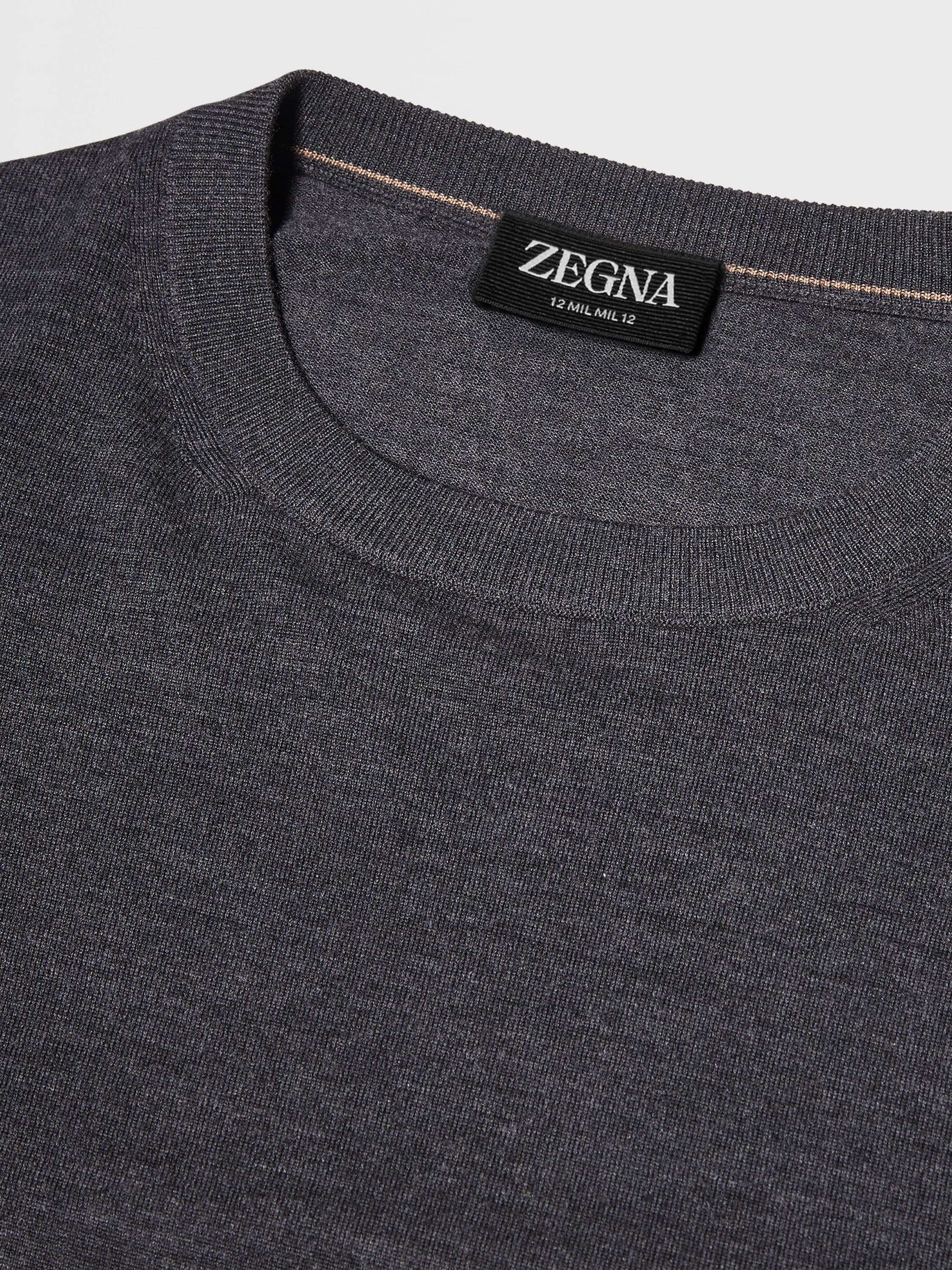 DARK GREY 12MILMIL12 WOOL CREWNECK - 4