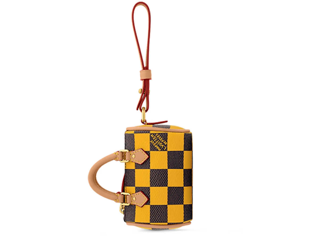 Louis Vuitton Damier Pop Mini Speedy Bag Charm Yellow - 2