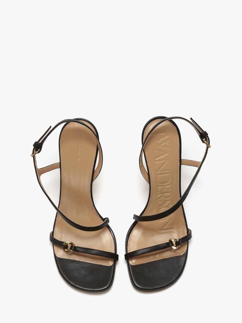 JW BUBBLE HEEL LEATHER SANDALS - 4