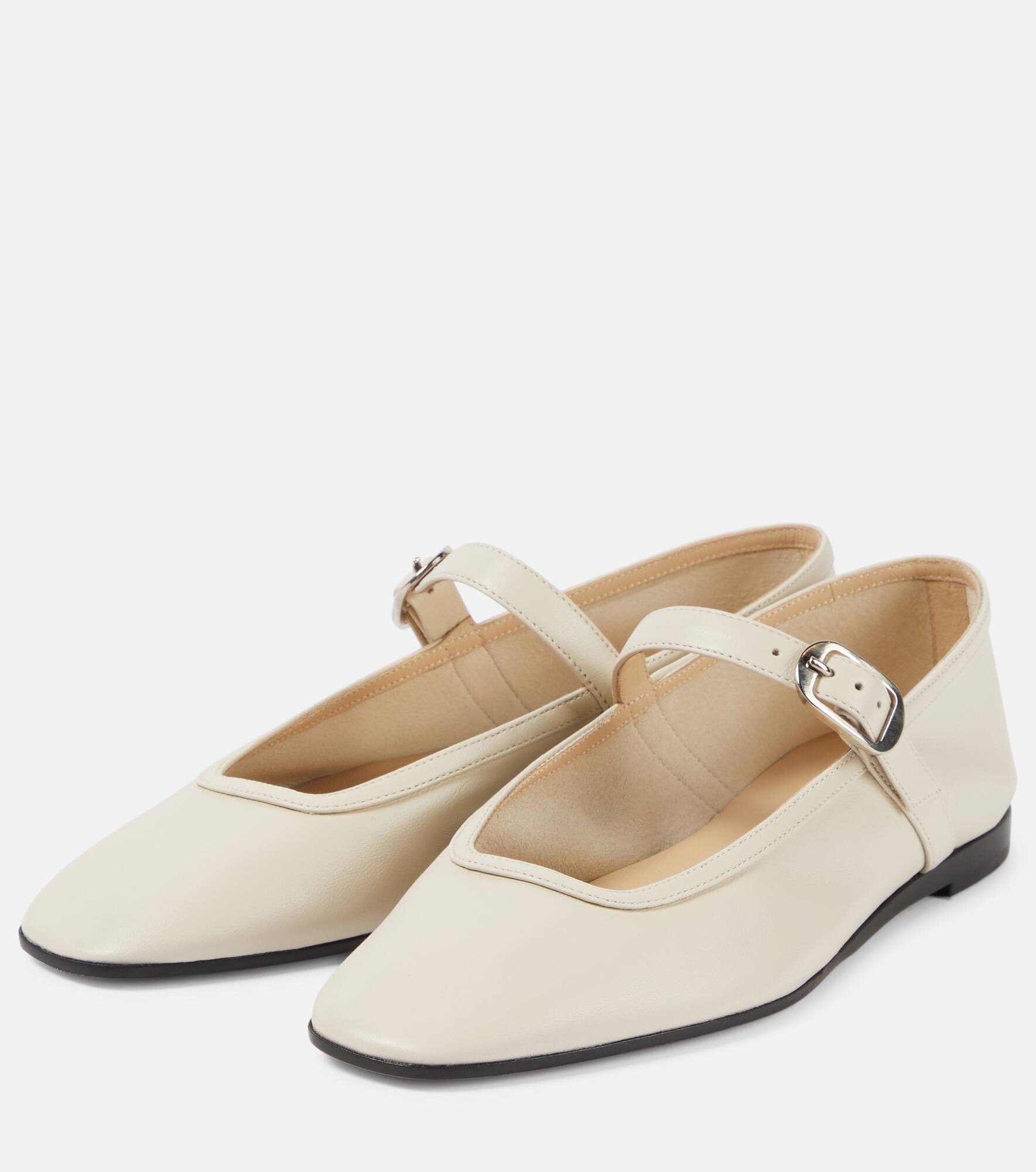 Leather Mary Jane ballet flats - 5
