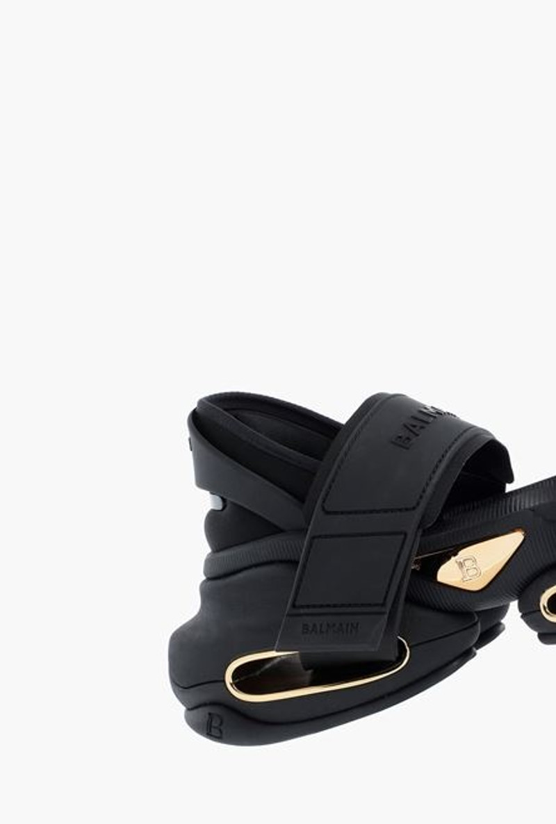 Black and gold neoprene B-Bold sandal sneakers 7