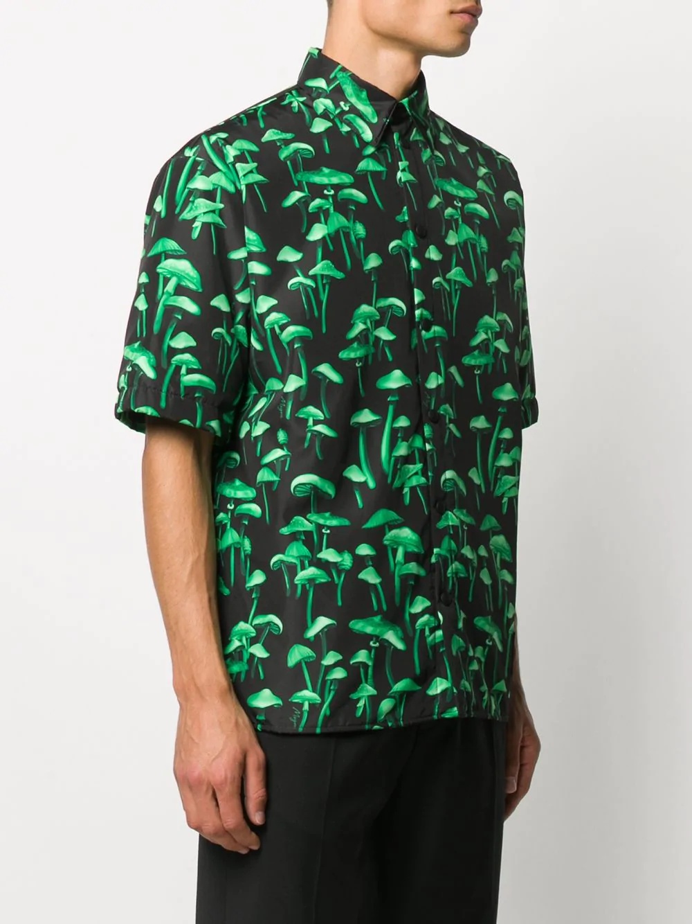 mushroom print overshirt - 3