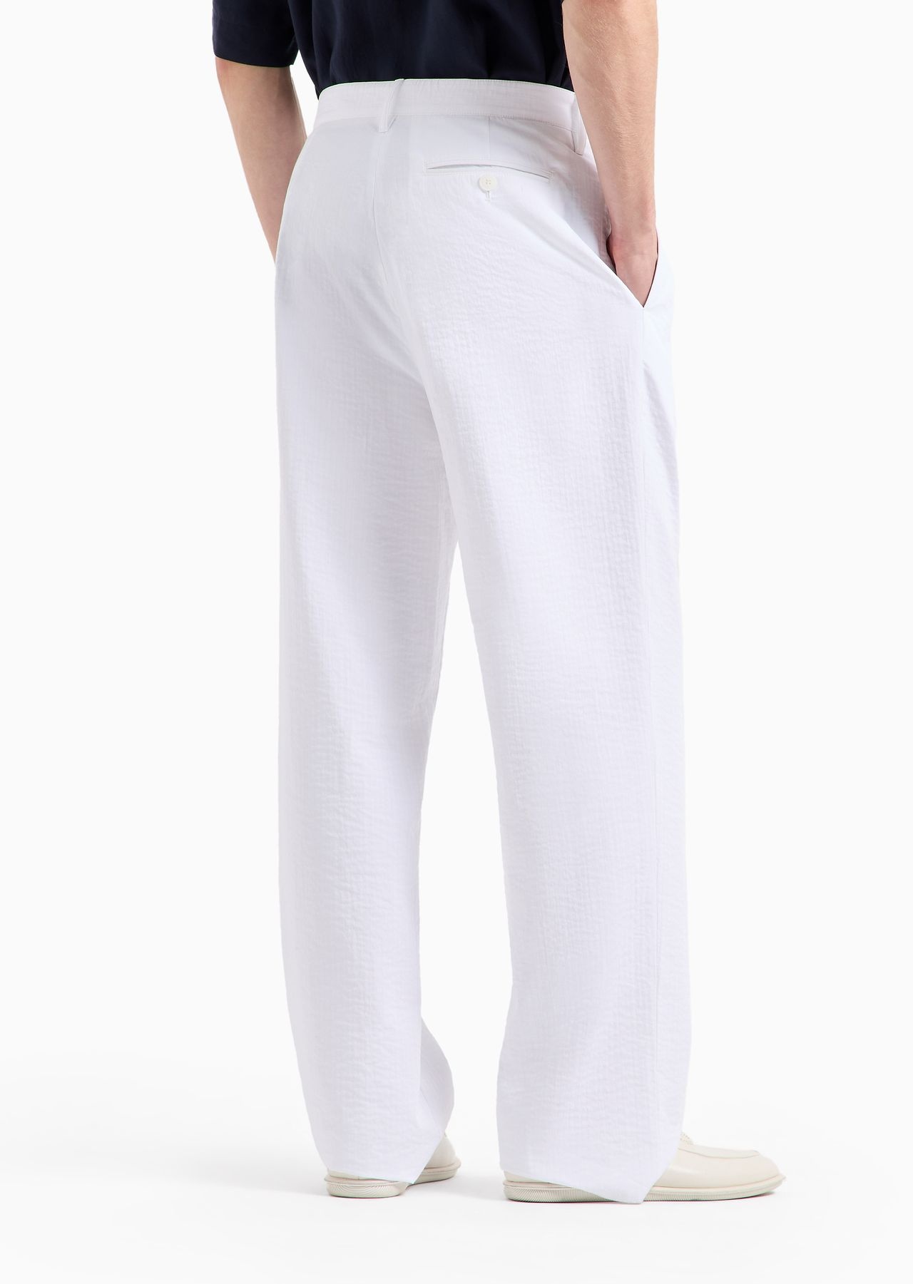 Cotton-blend two-pleat trousers - 3
