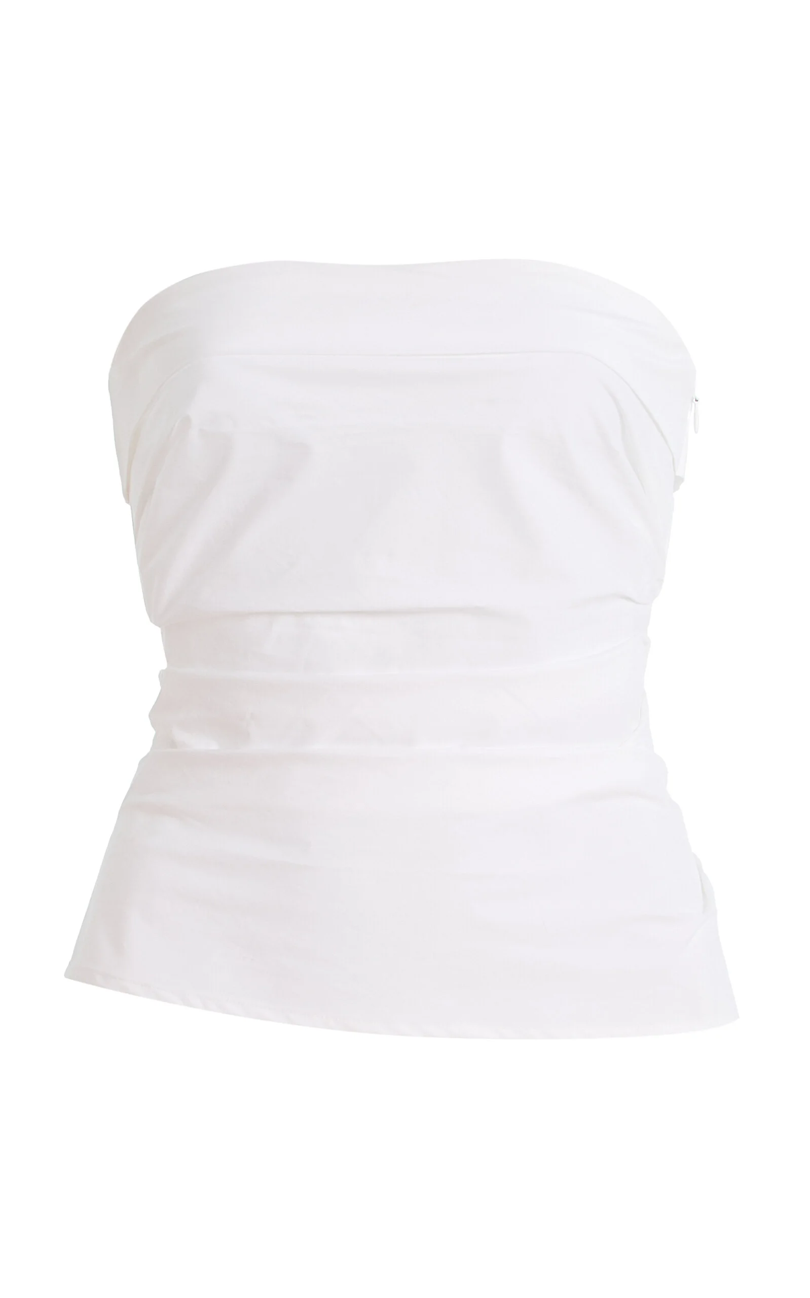 Maisy Strapless Poplin Top white - 1